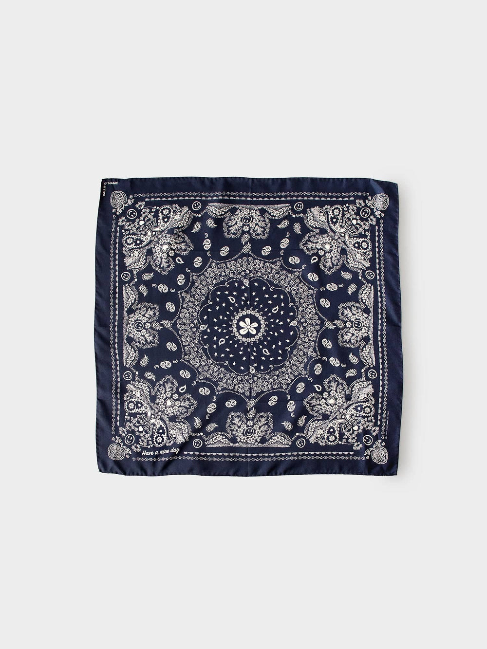 CALL IT BY YOUR NAME Accessory One Size / Navy Navy Classic Silk Bandana C0SLK200-OS-NVY Navy Classic Silk Bandana
