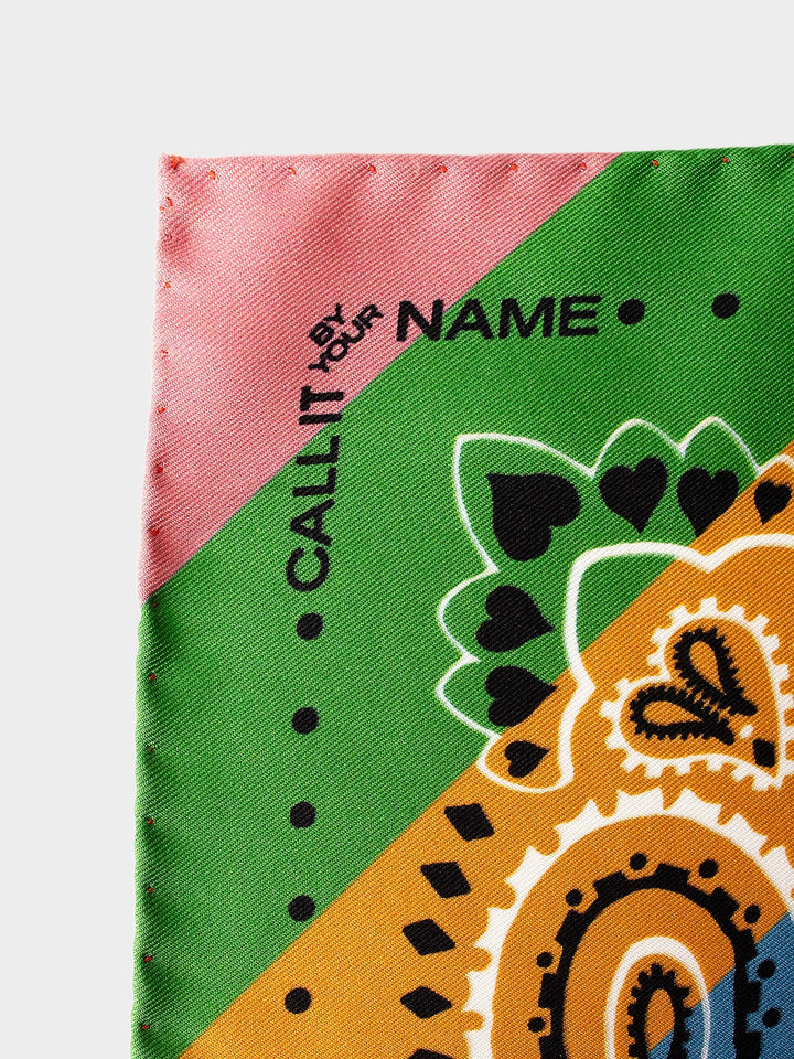 CALL IT BY YOUR NAME Accessory One Size / Rainbow Rainbow Star Silk Bandana C0SLK400-OS-RNBW Rainbow Star Silk Bandana