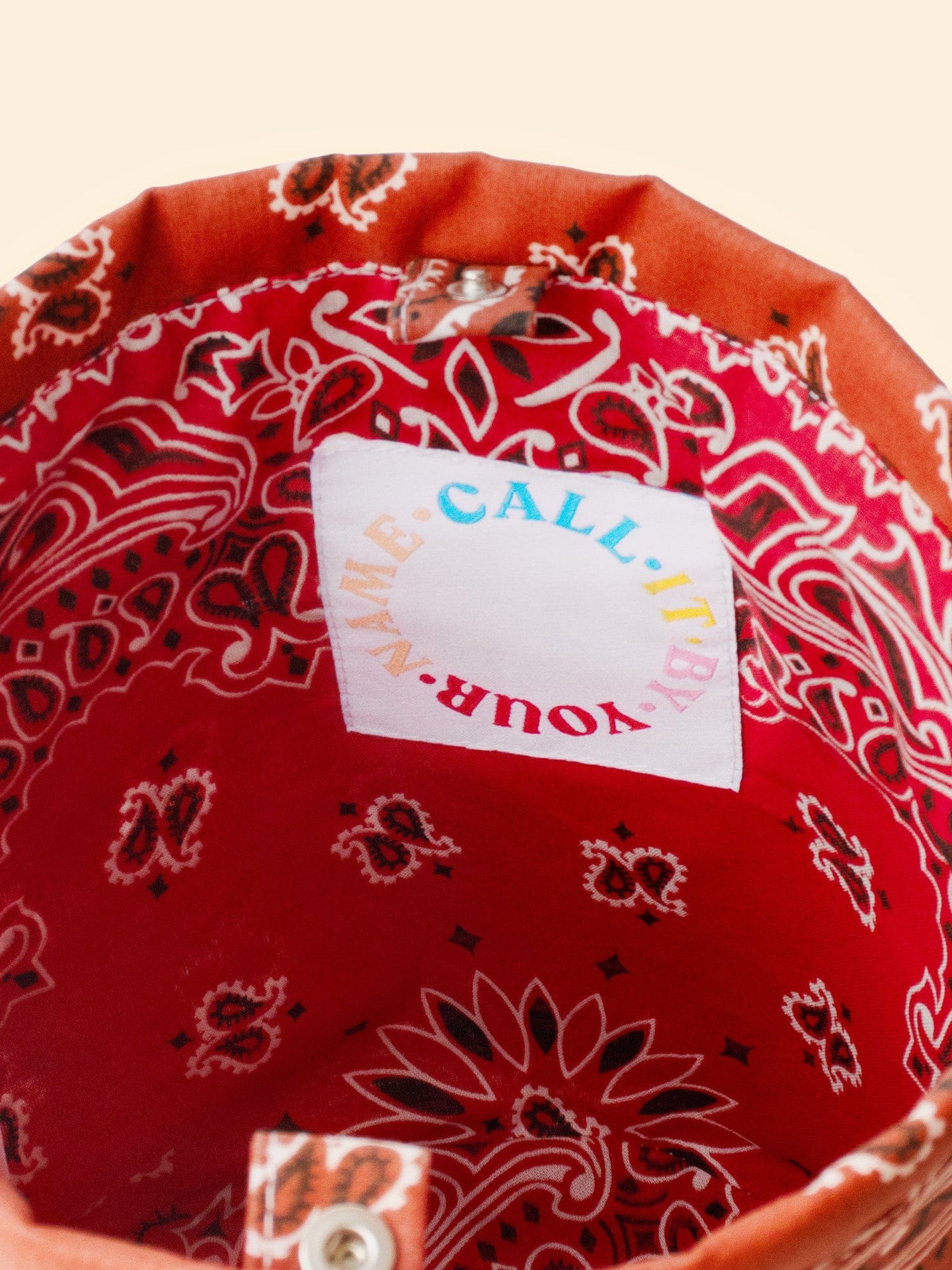 CALL IT BY YOUR NAME Accessory One Size / Red CALL IT BY YOUR NAME Red Seau Bucket Bag C0SLK204-OS-RED CALL IT BY YOUR NAME Red Seau Bucket Bag