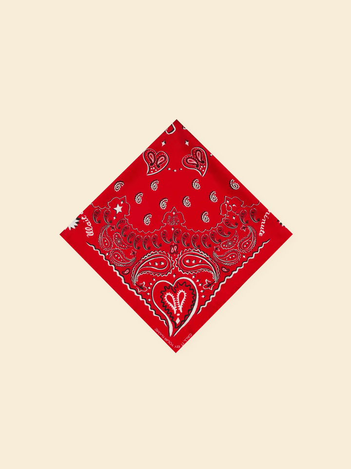CALL IT BY YOUR NAME Accessory One Size / Red CALL IT BY YOUR NAME Red Western Silk Bandana C0SLK203-OS-RED CALL IT BY YOUR NAME Red Western Silk Bandana