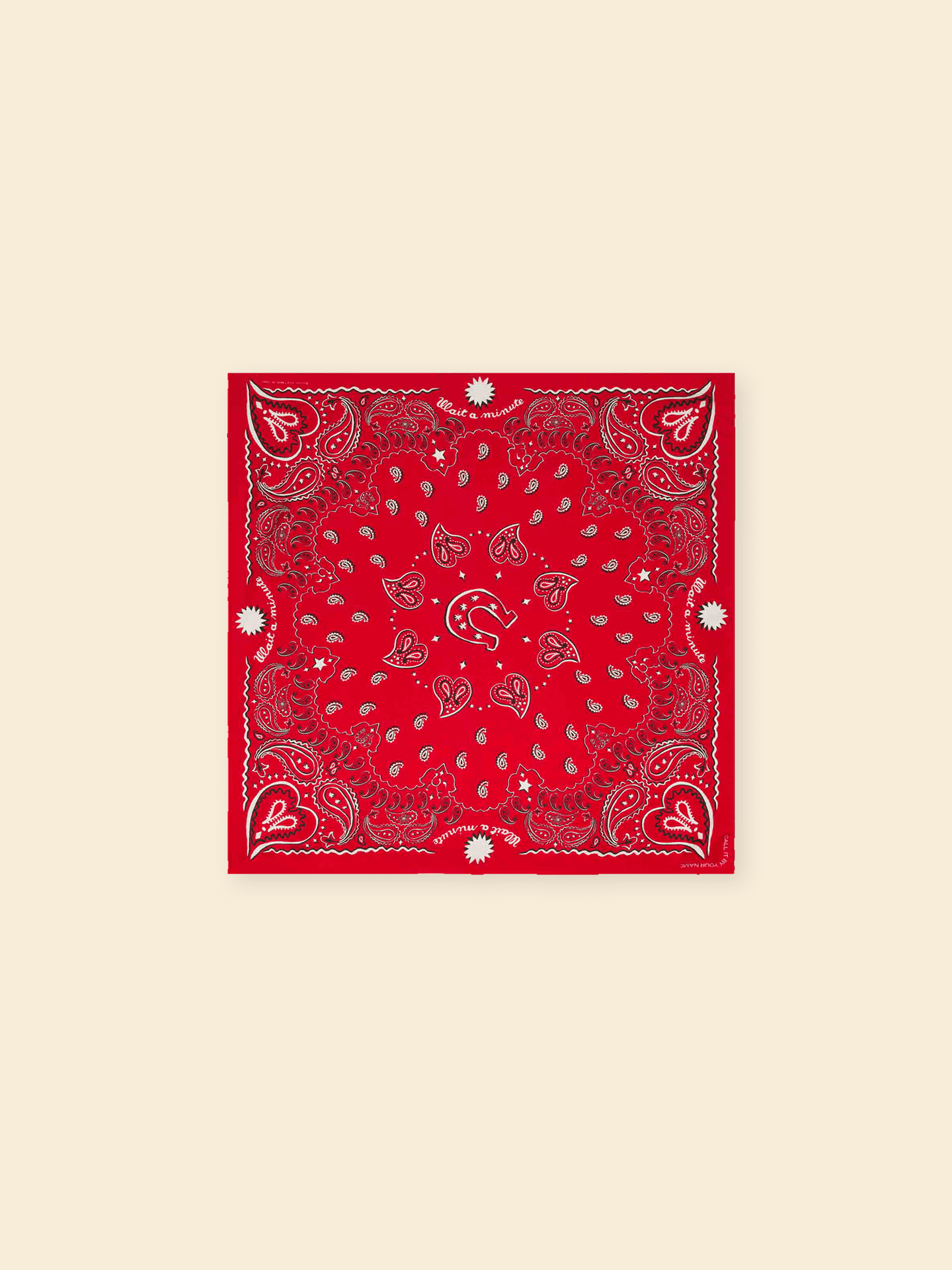 CALL IT BY YOUR NAME Accessory One Size / Red CALL IT BY YOUR NAME Red Western Silk Bandana C0SLK203-OS-RED CALL IT BY YOUR NAME Red Western Silk Bandana