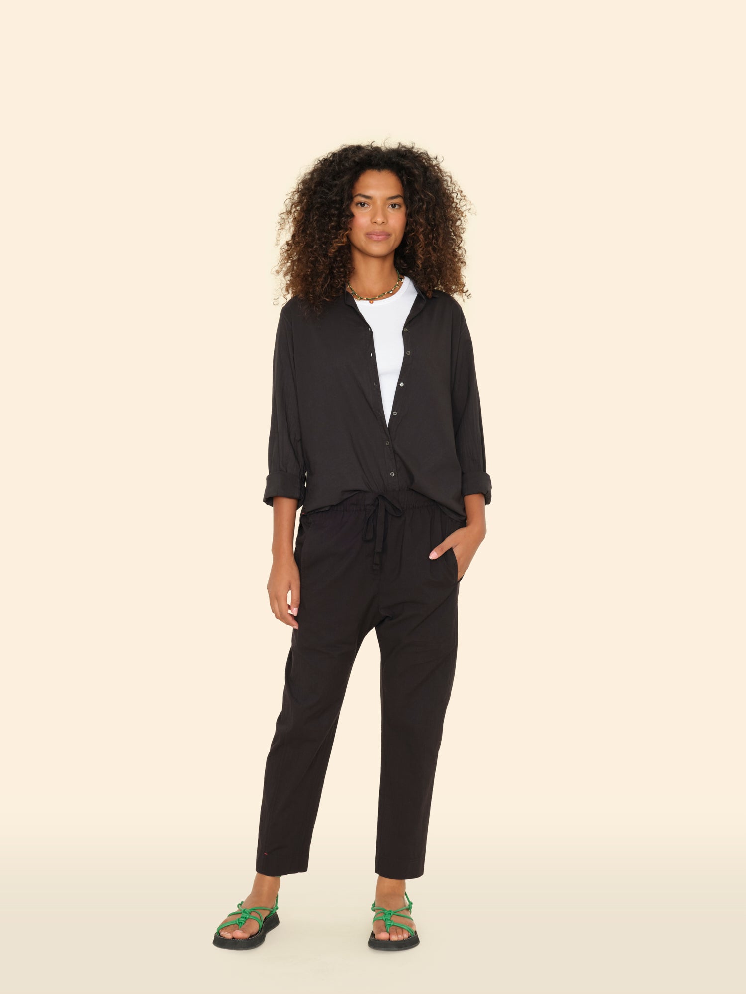 Black Draper Pant