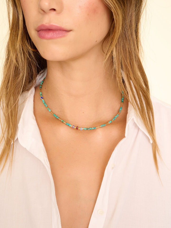 Gachon Pothier Necklace One Size / Turquoise Gachon Pothier Turquoise Sacha Short Necklace GP0SCH001-OS-TRQS