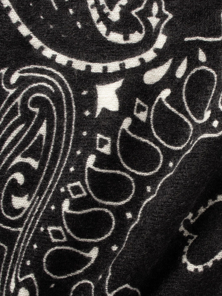 Kujten Accessory One Size / Black Kujten Black Hachiko Bandana K0CSH221-OS-BLK Kujten Black Hachiko Bandana