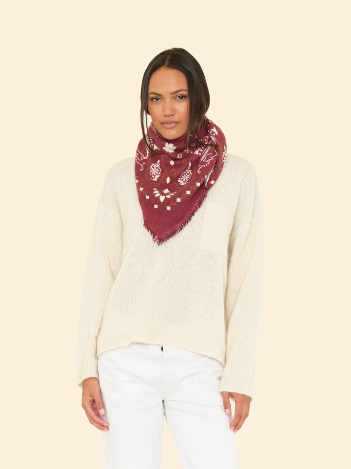 KUJTEN EXTRA LARGE BANDANA EFFY CORAL RED