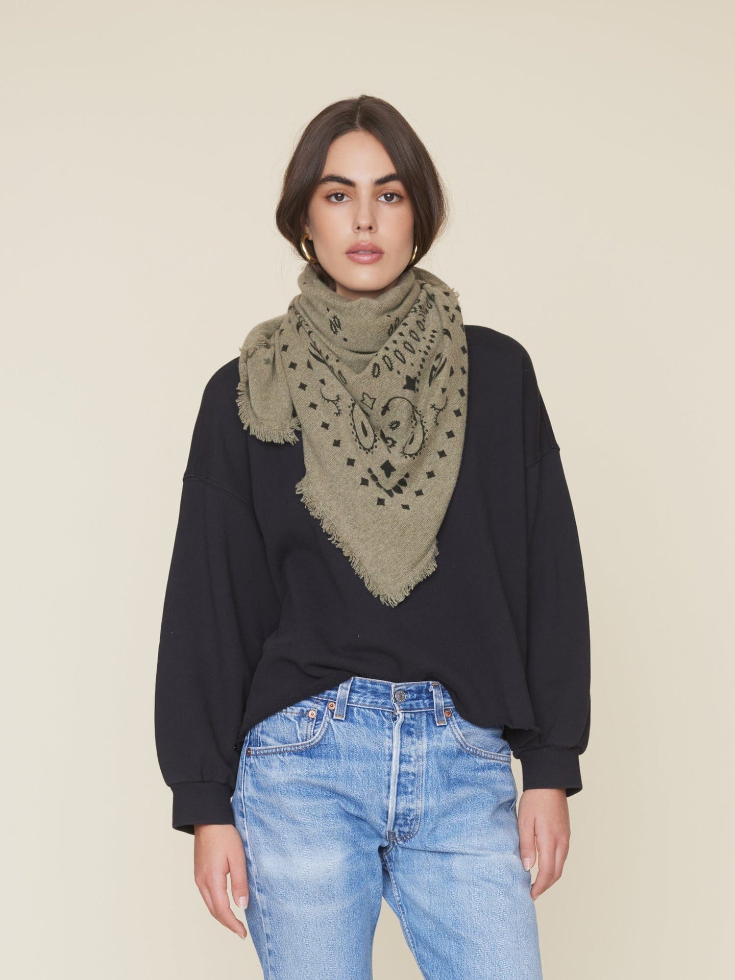 Kujten Accessory One Size / Marl Khaki Kujten Marl Khaki Hachiko Bandana K0CSH221-OS-MRKH