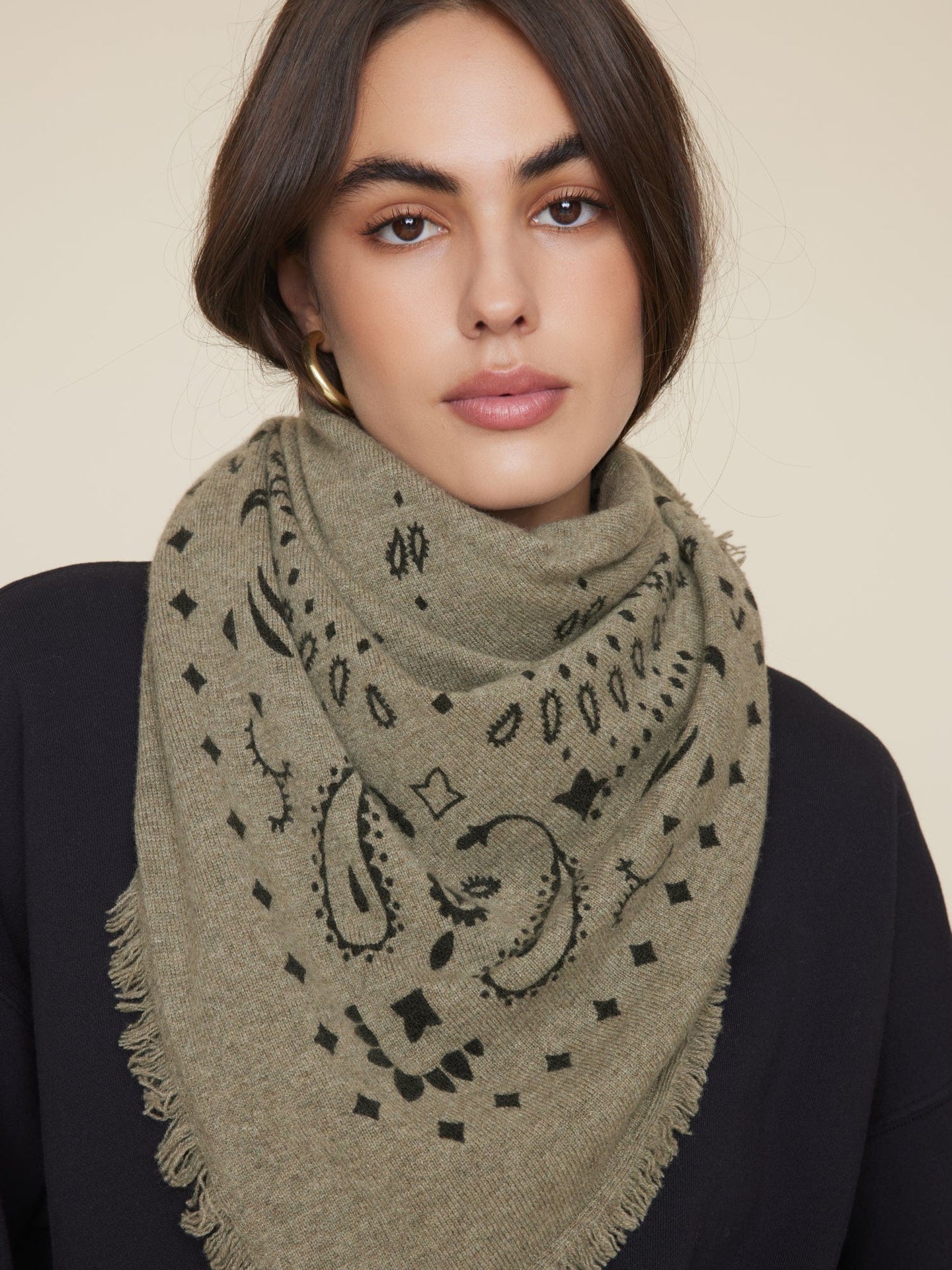 Kujten Accessory One Size / Marl Khaki Kujten Marl Khaki Hachiko Bandana K0CSH221-OS-MRKH