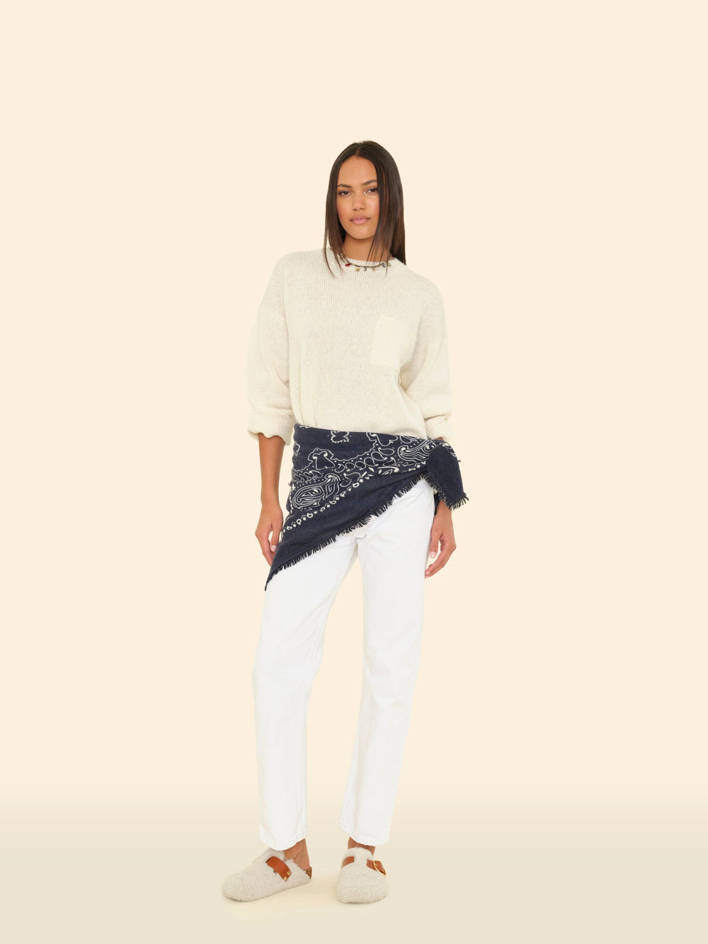 Kujten Accessory One Size / Navy Kujten Navy Hachiko Bandana K0CSH221-OS-NVY Kujten Navy Hachiko Bandana