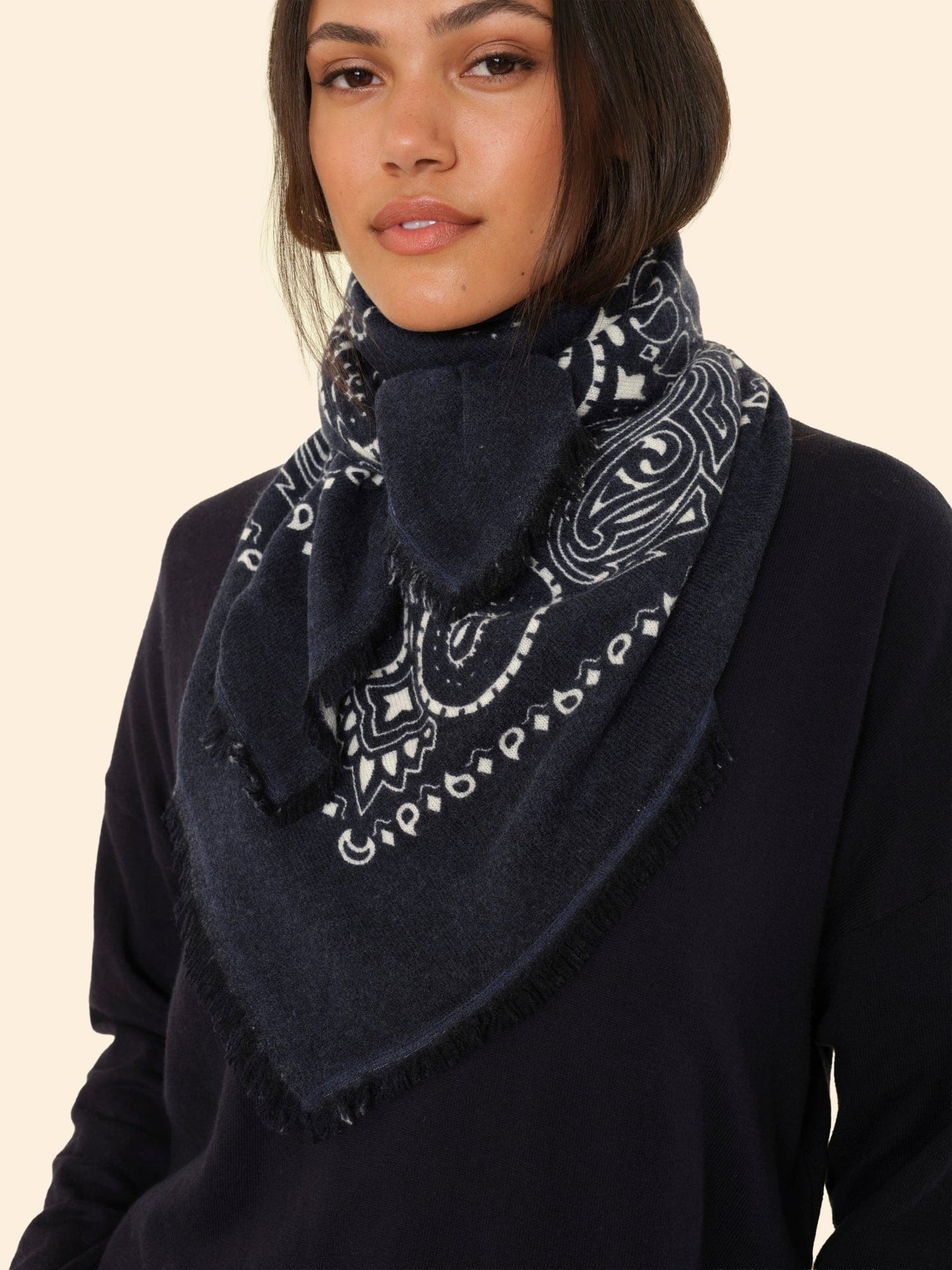 Kujten Accessory One Size / Navy Kujten Navy Hachiko Bandana K0CSH221-OS-NVY Kujten Navy Hachiko Bandana