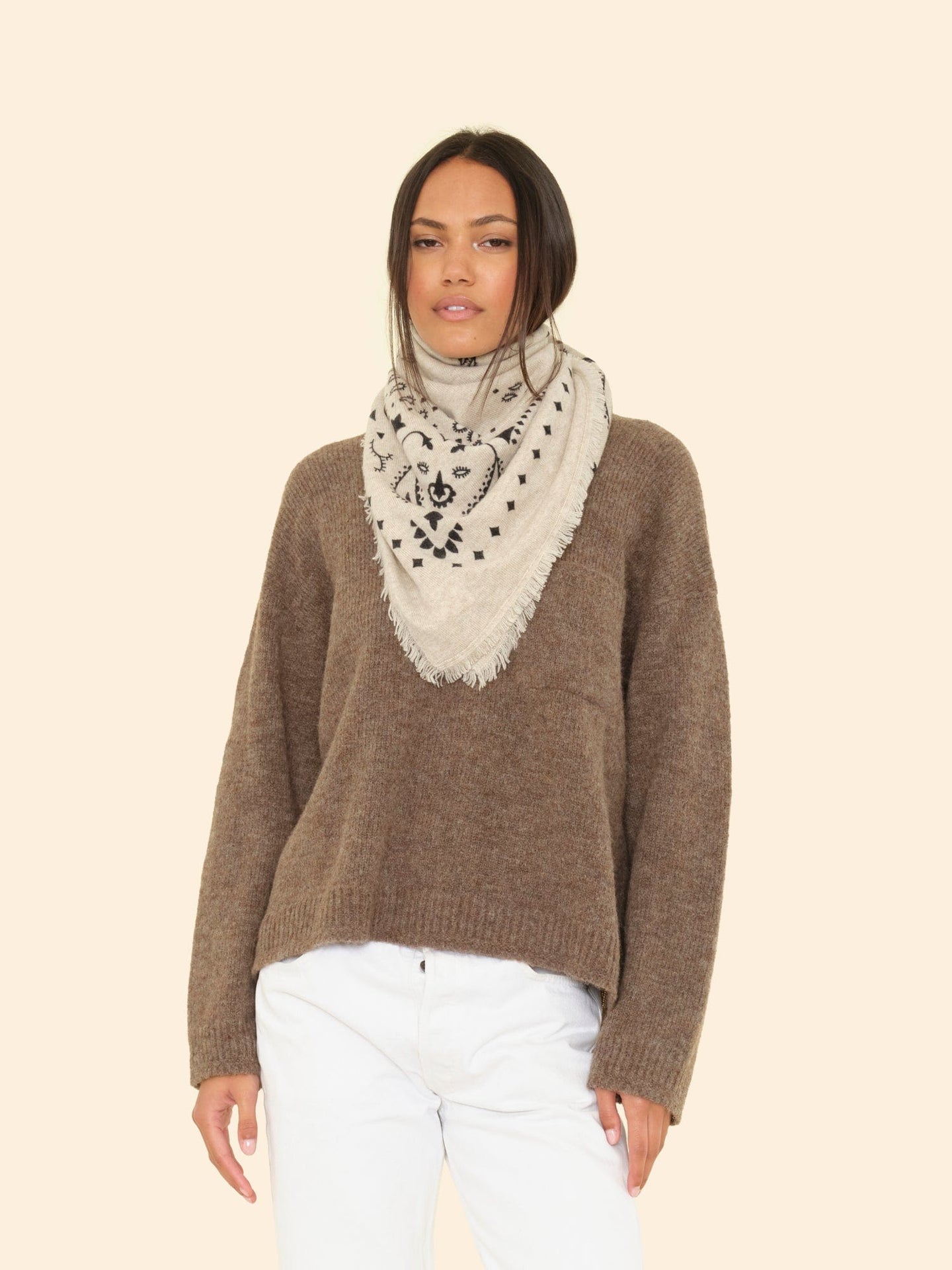 Kujten Accessory One Size / Oat Kujten Oat Hachiko Bandana K0CSH221-OS-OAT Kujten Oat Hachiko Bandana