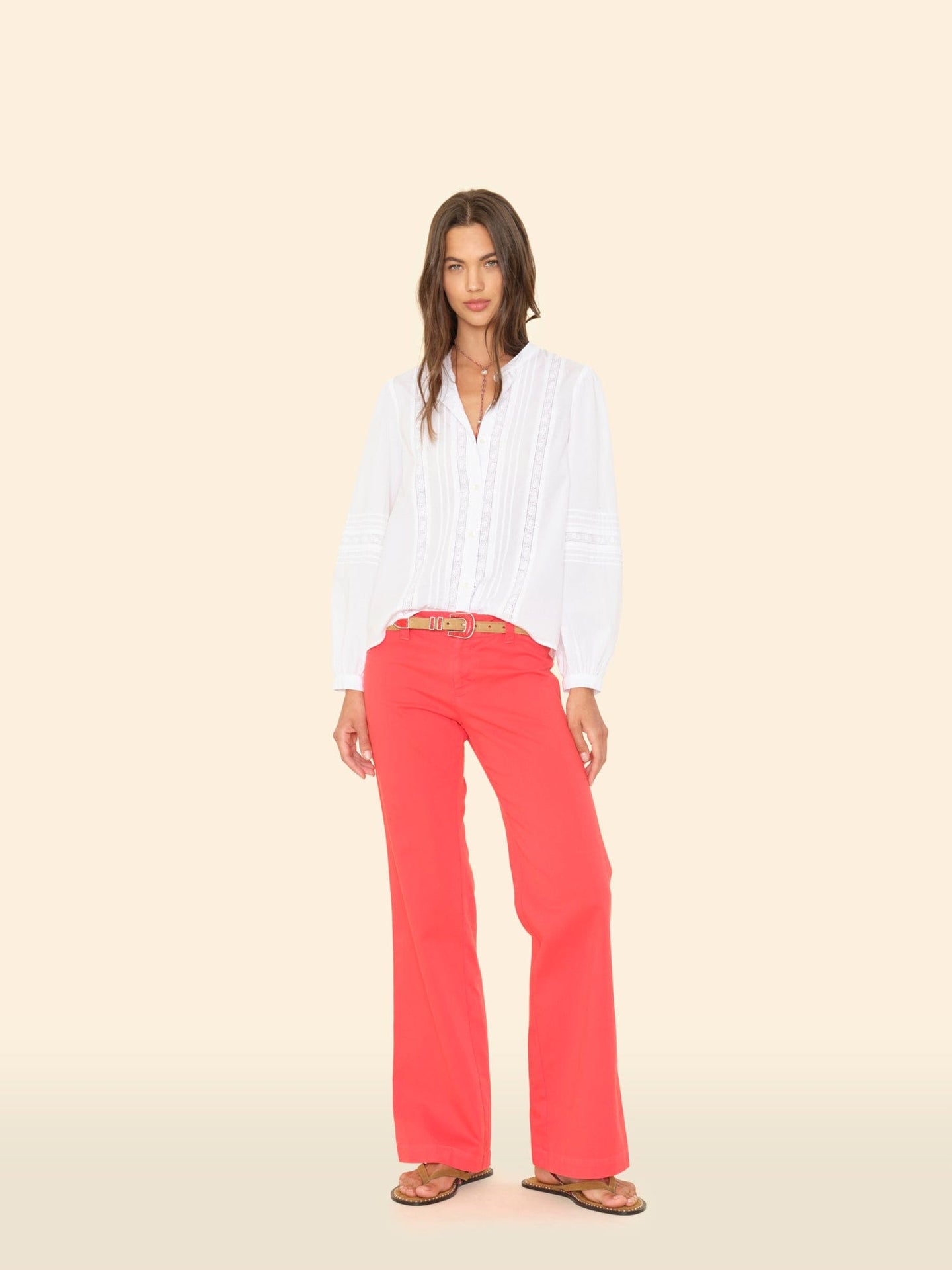 LM01 Pant Tomate Emmanuelle Twill Pant Tomate Emmanuelle Twill Pant
