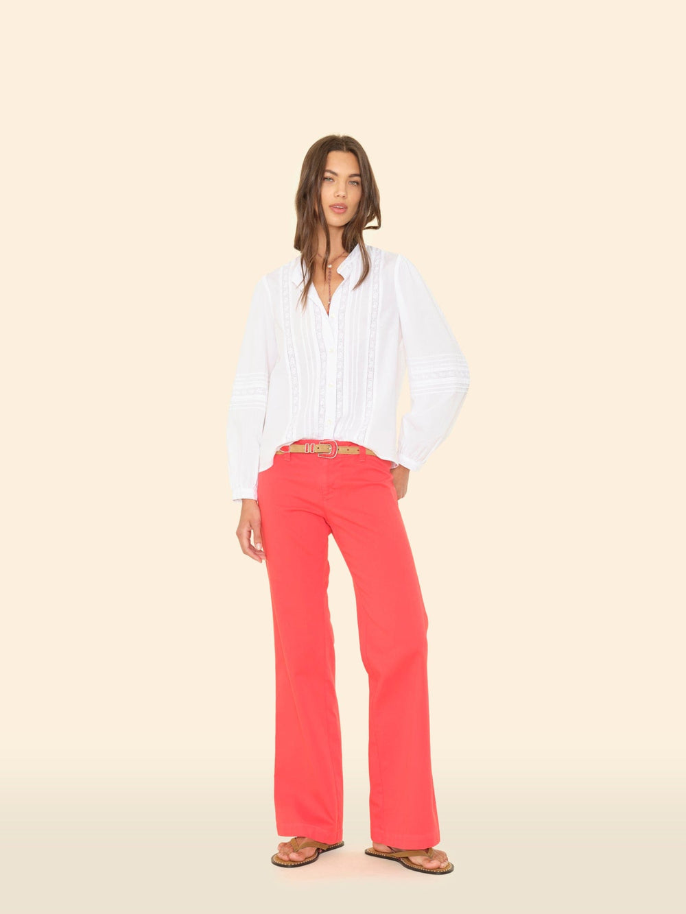 LM01 Pant Tomate Emmanuelle Twill Pant Tomate Emmanuelle Twill Pant
