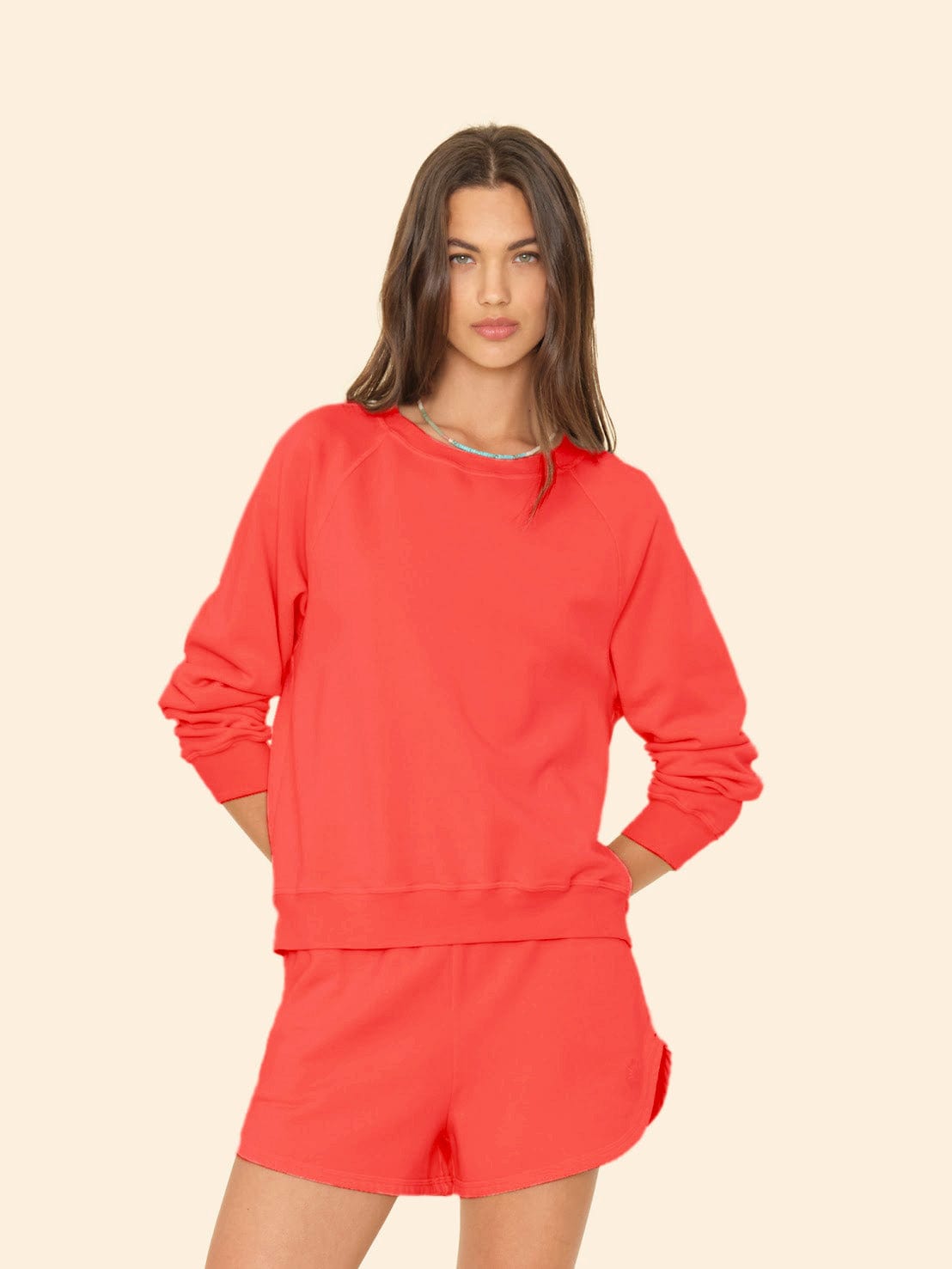 LM01 Sweatshirt Cerise Pierre Terry Sweatshirt Cerise Pierre Terry Sweatshirt