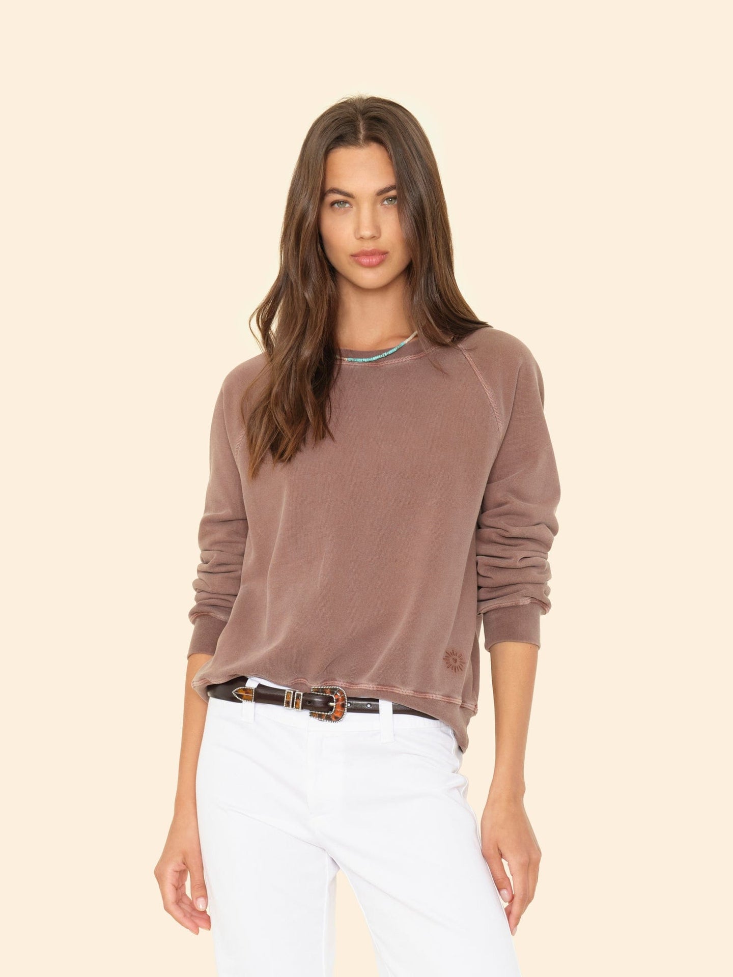 LM01 Sweatshirt Pecan Pierre Terry Sweatshirt Pecan Pierre Terry Sweatshirt