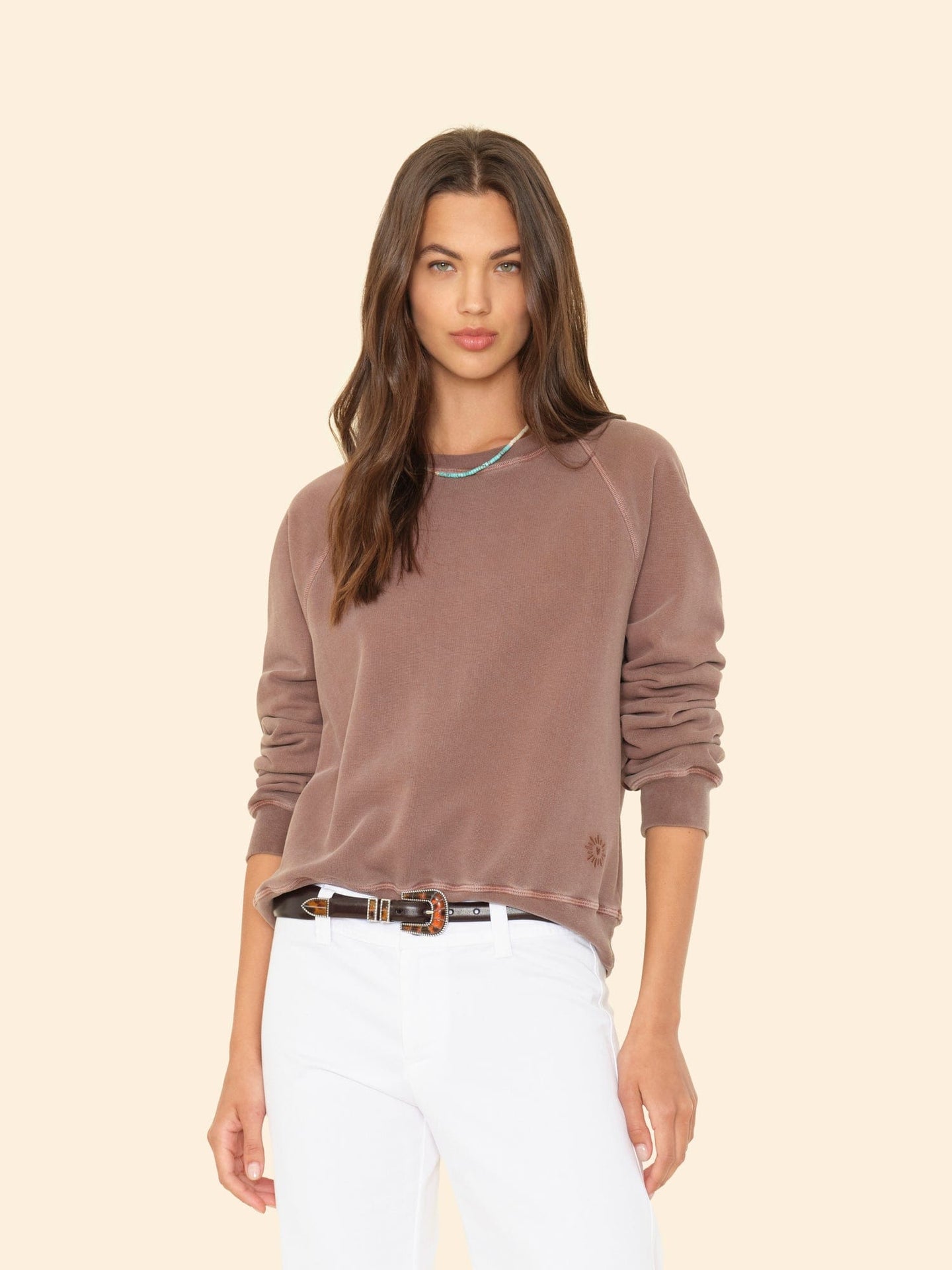 LM01 Sweatshirt Pecan Pierre Terry Sweatshirt Pecan Pierre Terry Sweatshirt