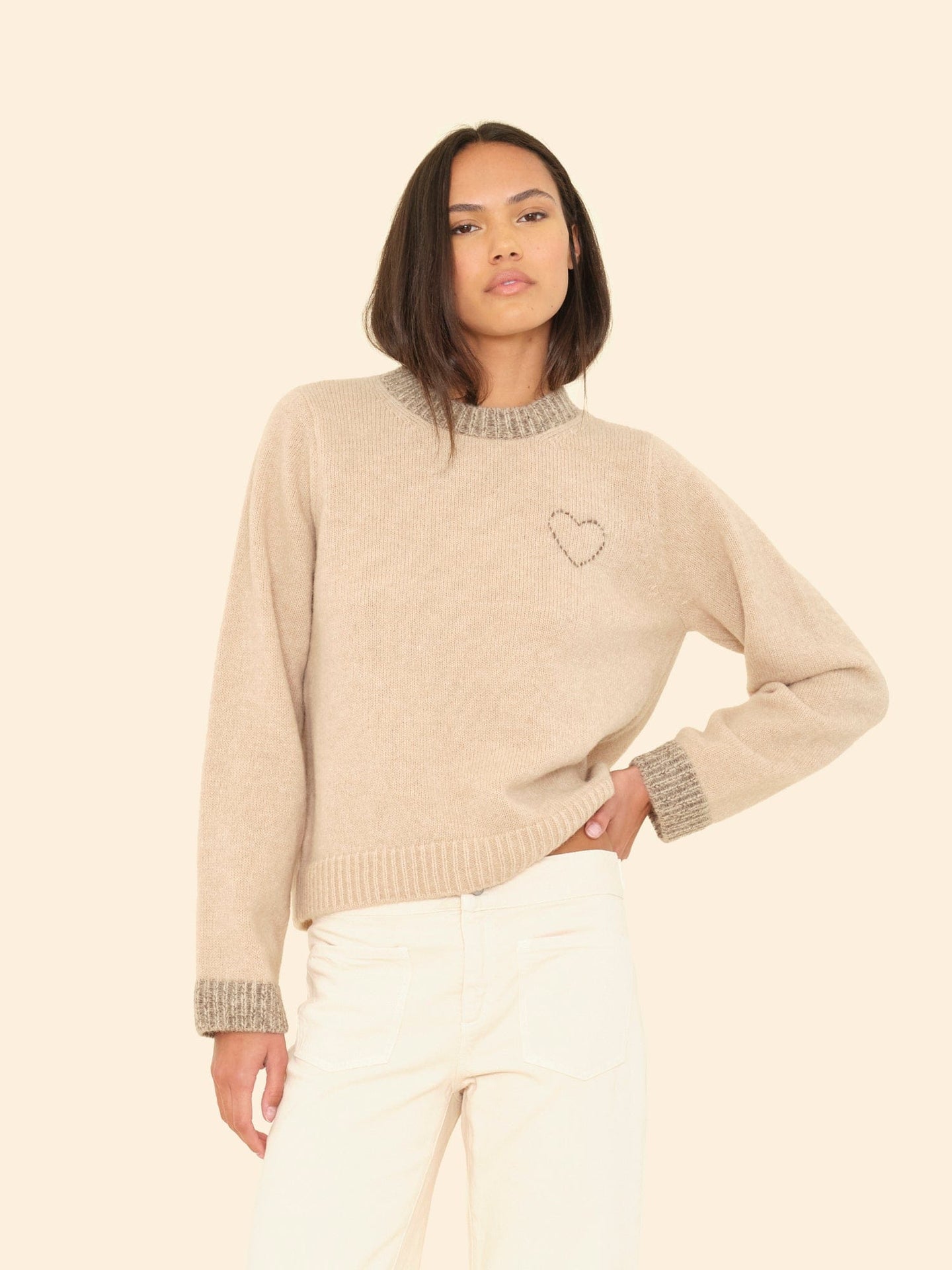 LM02 Sweater Vanille Valentin Sweater Vanille Valentin Sweater