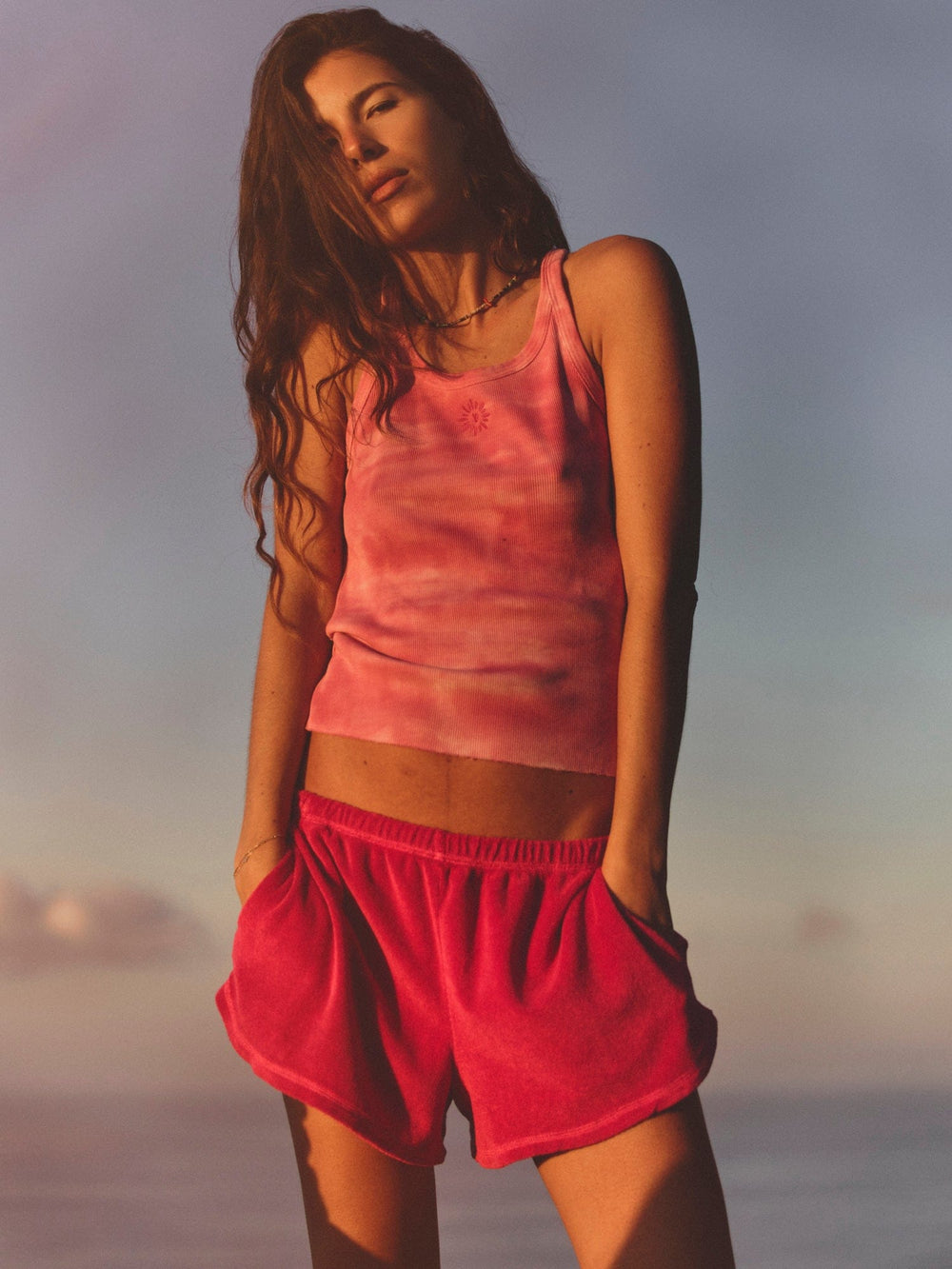 LM03 Sweatshort Framboise Hub Terry Sweatshort Framboise Hub Terry Sweatshort