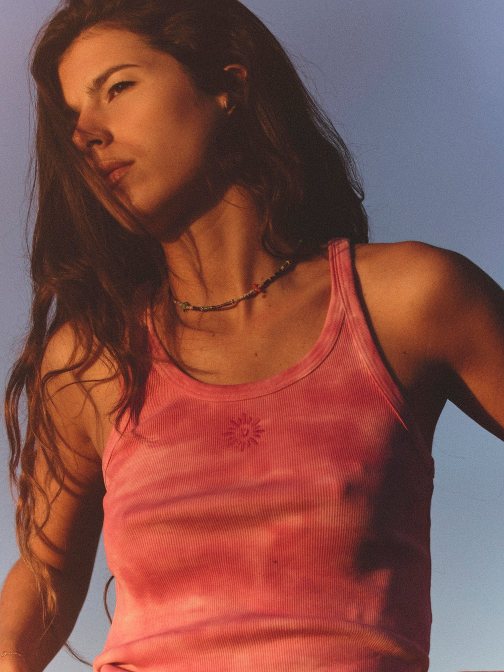 LM03 Tee Sunset Raspberry Beca Fine Rib Tank Top Sunset Raspberry Beca Fine Rib Tank Top