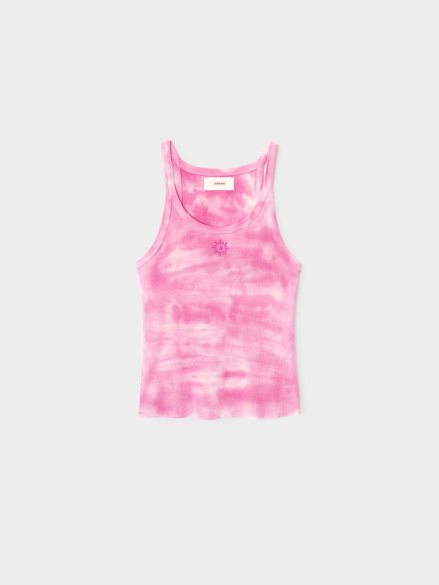 Sunset Raspberry Beca Fine Rib Tank Top