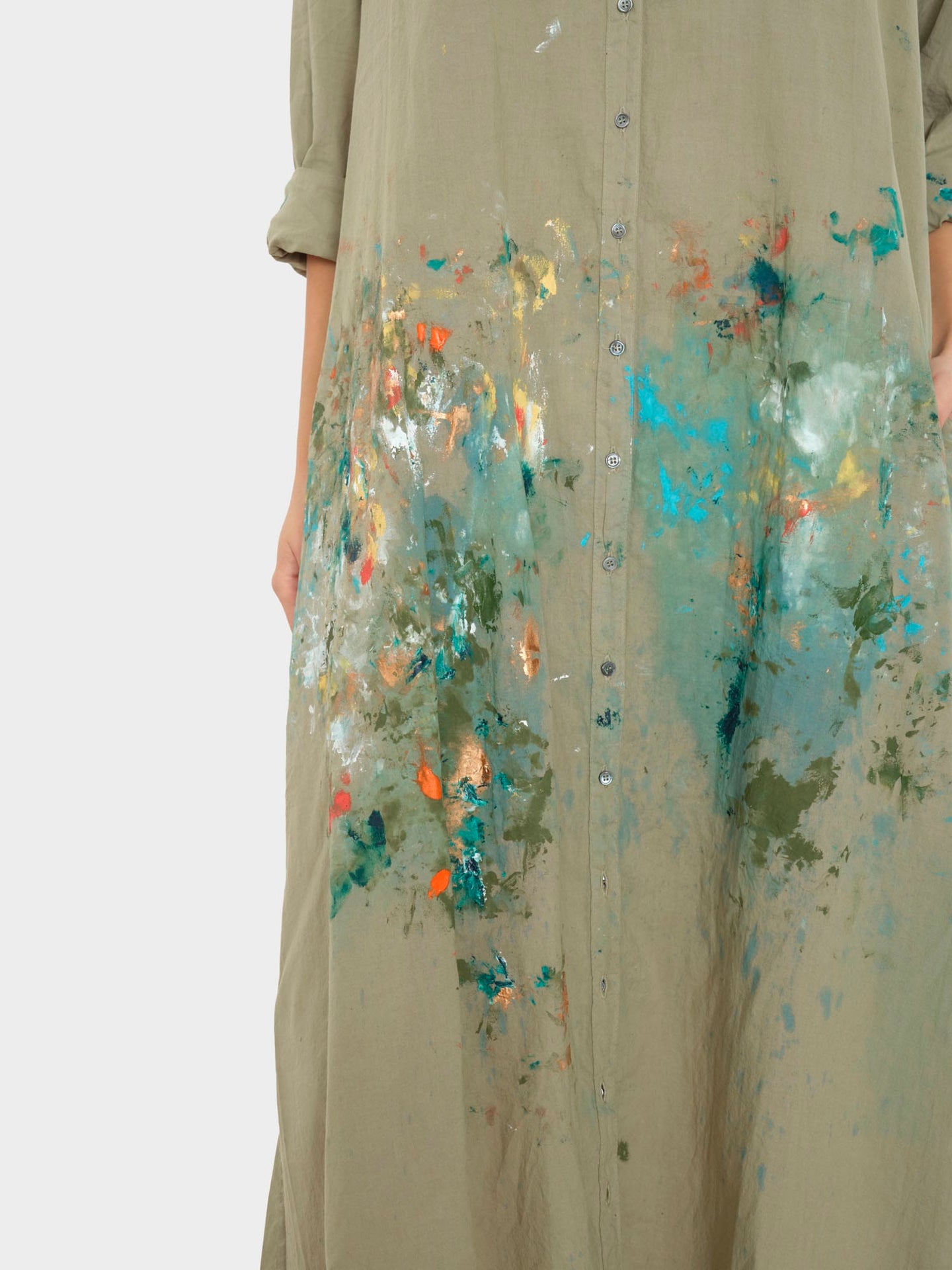 LN01 Dress Hand-Painted Dark Seagrass Boden Dress Hand-Painted Dark Seagrass Boden Dress