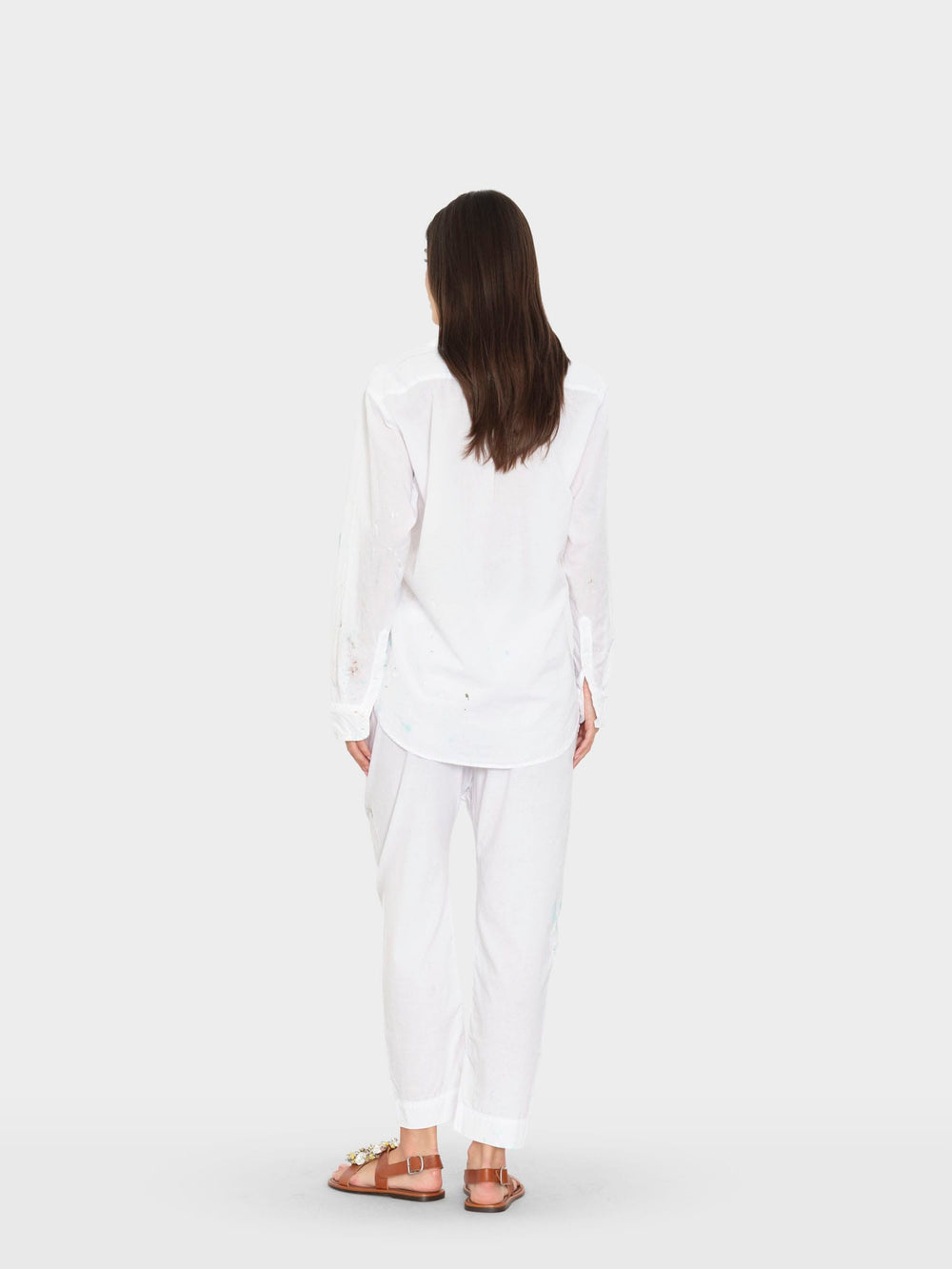 LN01 Pant Hand-Painted White Draper Pant Hand-Painted White Draper Pant