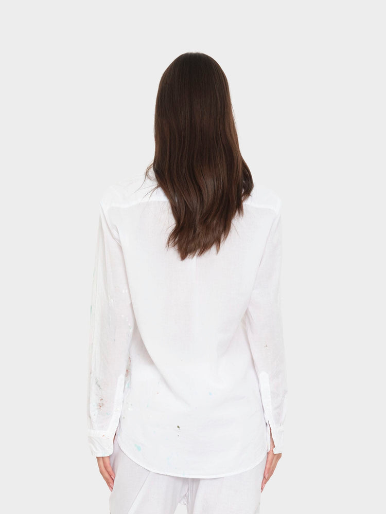 LN01 Shirt Hand-Painted White Beau Shirt Hand-Painted White Beau Shirt