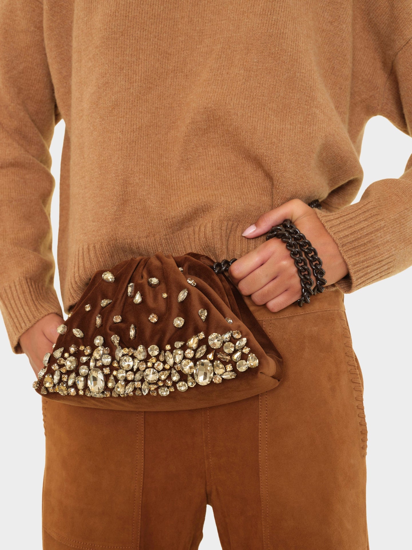 Maria La Rosa Bag One Size / Brown Brown Pepita Bag M0PTB120-OS-BRN Brown Pepita Bag