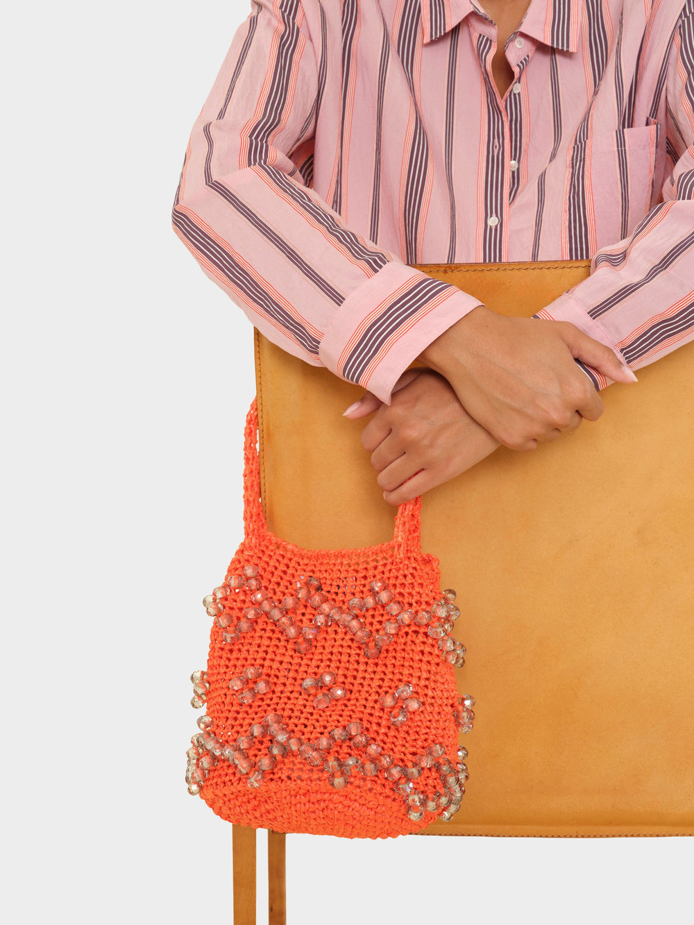 Maria La Rosa Bag One Size / Orange Orange La Gemmé Mini Bucket Bag M0LGB220-OS-ORG Orange La Gemmé Mini Bucket Bag