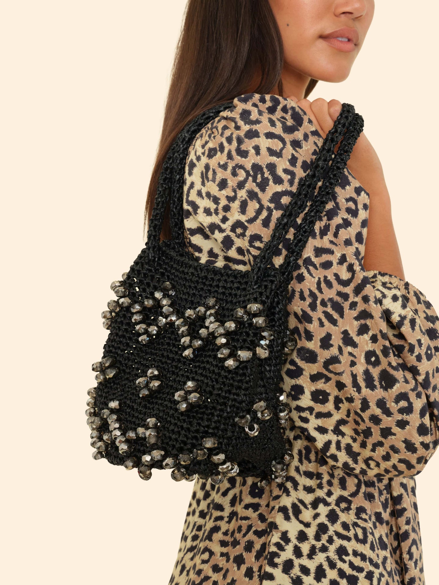 Maria La Rosa Handbag One Size / Black Maria La Rosa Black La Gemmé Mini Bucket Bag M0LGB220-OS-BLK Maria La Rosa Black La Gemmé Mini Bucket Bag
