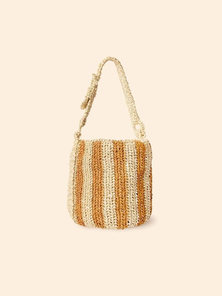 Maria La Rosa Handbag One Size / Natural Maria La Rosa Natural Cheyenne Mini Bucket Bag M0CMB131-OS-NAT Maria La Rosa Natural Cheyenne Mini Bucket Bag