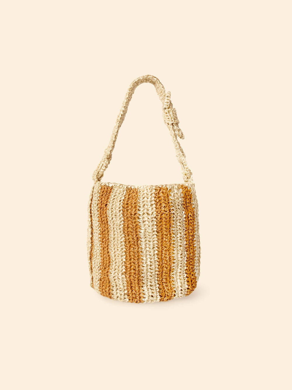 Maria La Rosa Handbag One Size / Natural Maria La Rosa Natural Cheyenne Mini Bucket Bag M0CMB131-OS-NAT Maria La Rosa Natural Cheyenne Mini Bucket Bag