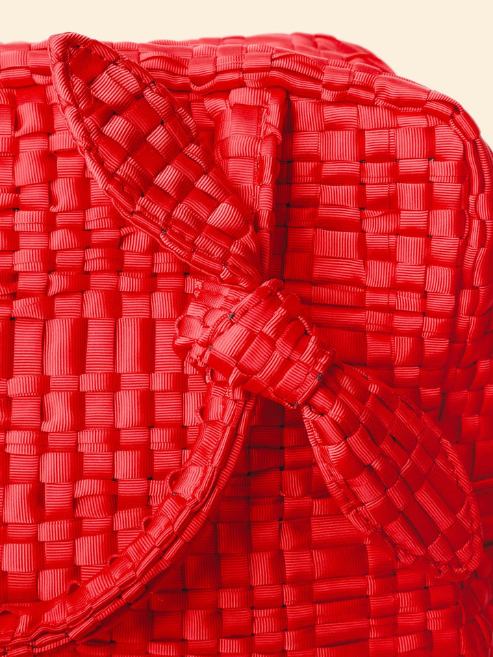 Maria La Rosa Handbag One Size / Red Maria La Rosa Red Bow Bag M0BWB230-OS-RED Maria La Rosa Red Bow Bag