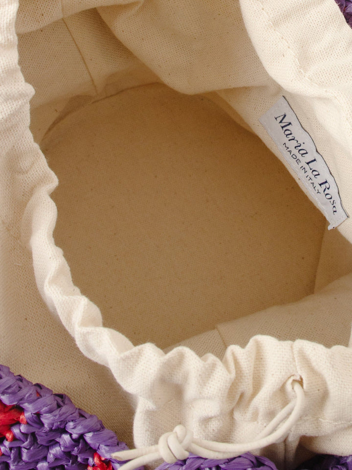 Maria La Rosa Handbag One Size / Violet Maria La Rosa Violet Cheyenne Mini Bucket Bag M0CMB131-OS-VIL Maria La Rosa Violet Cheyenne Mini Bucket Bag