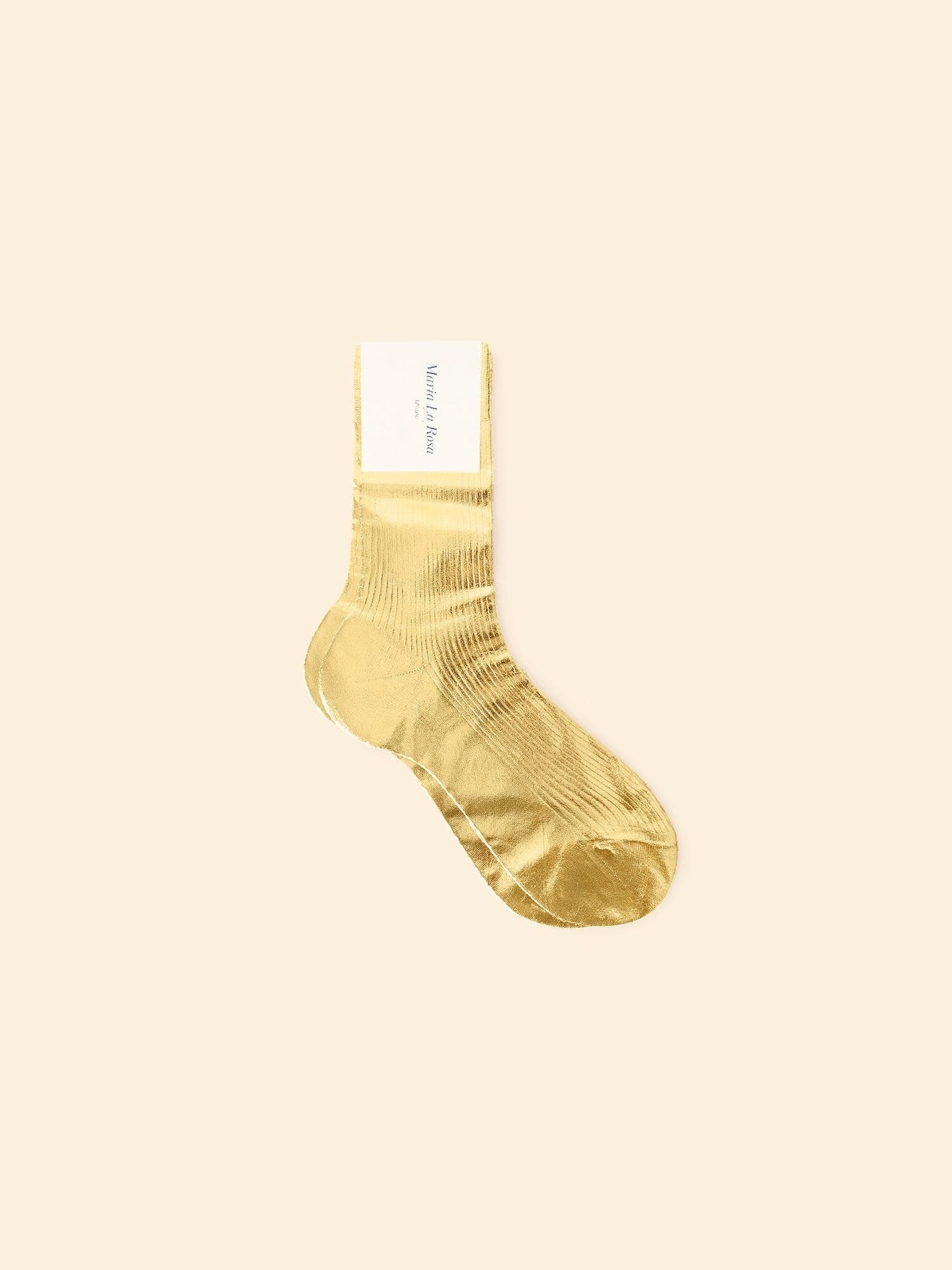 Maria La Rosa Socks One Size / Gold Maria La Rosa Gold Laminated Socks M9LMS790-OS-GOLD Maria La Rosa Gold Laminated Socks