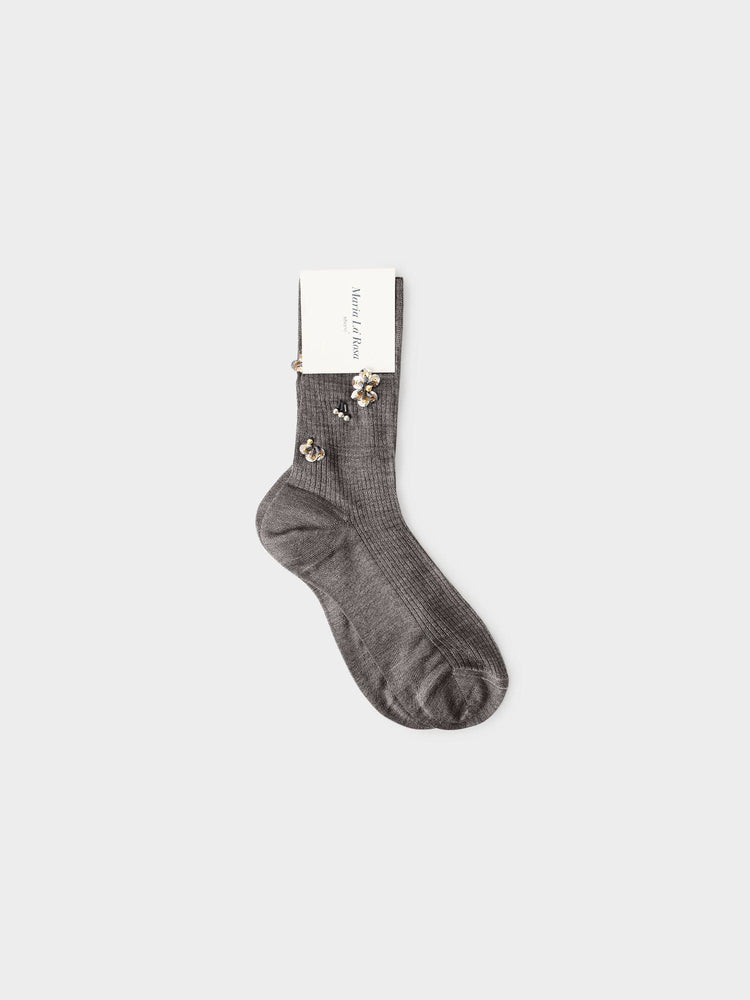 Maria La Rosa Socks One Size / Grey Melange Grey Melange Agathe Socks M9AGS150-OS-GRYM Grey Melange Agathe Socks