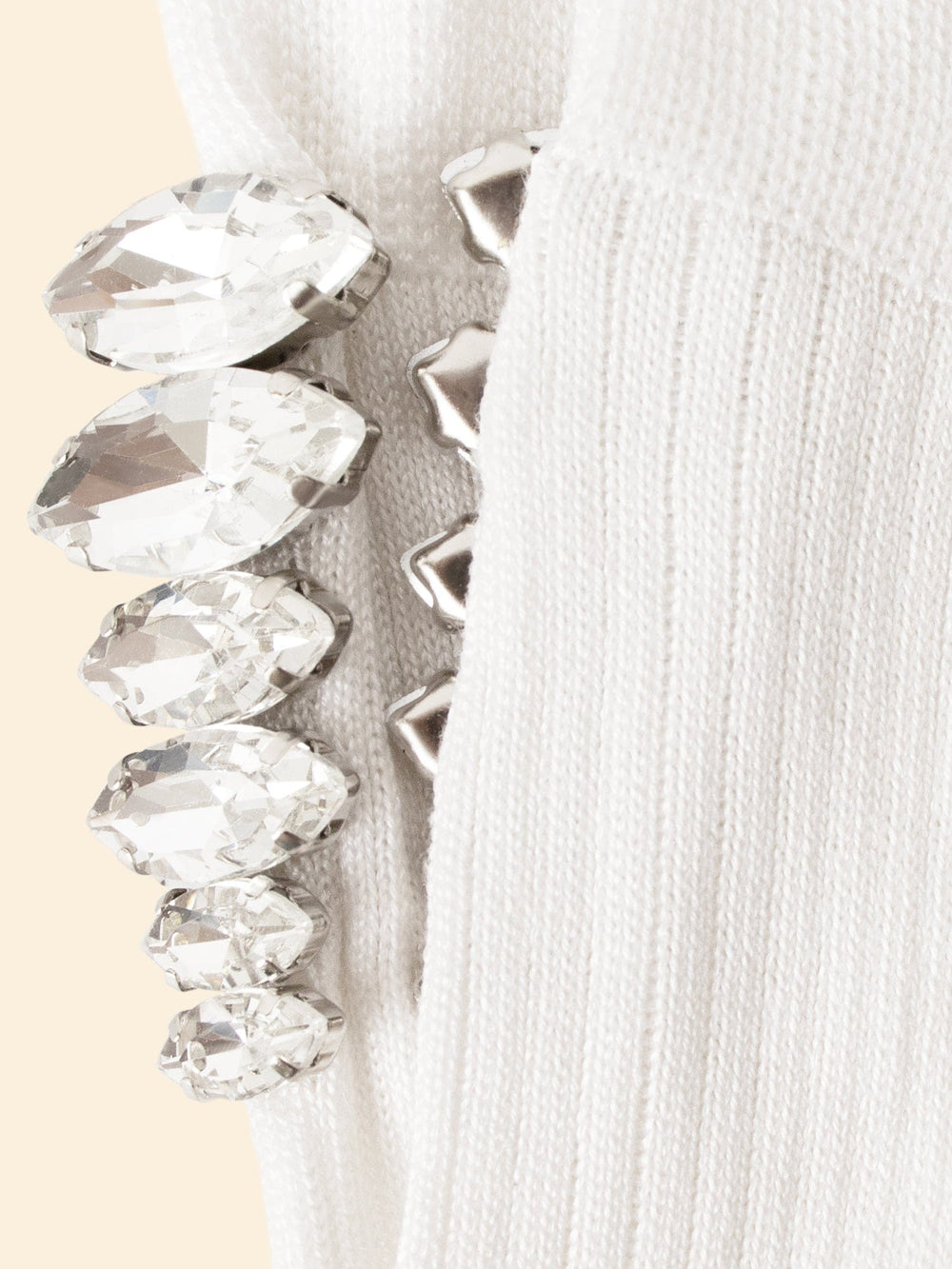 Maria La Rosa Socks One Size / Off White Maria La Rosa Off White Astronomic Socks M9ANS500-OS-OWHT Maria La Rosa Off White Astronomic Socks