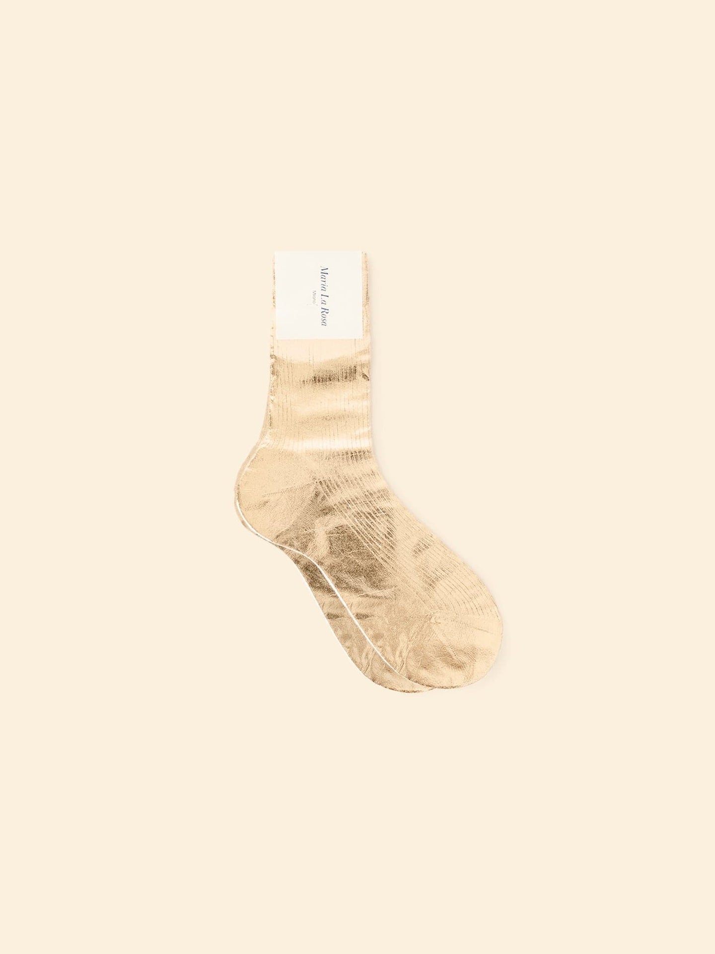 Maria La Rosa Socks One Size / Platinum Maria La Rosa Platinum Laminated Socks M9LMS790-OS-PLTM Maria La Rosa Platinum Laminated Socks