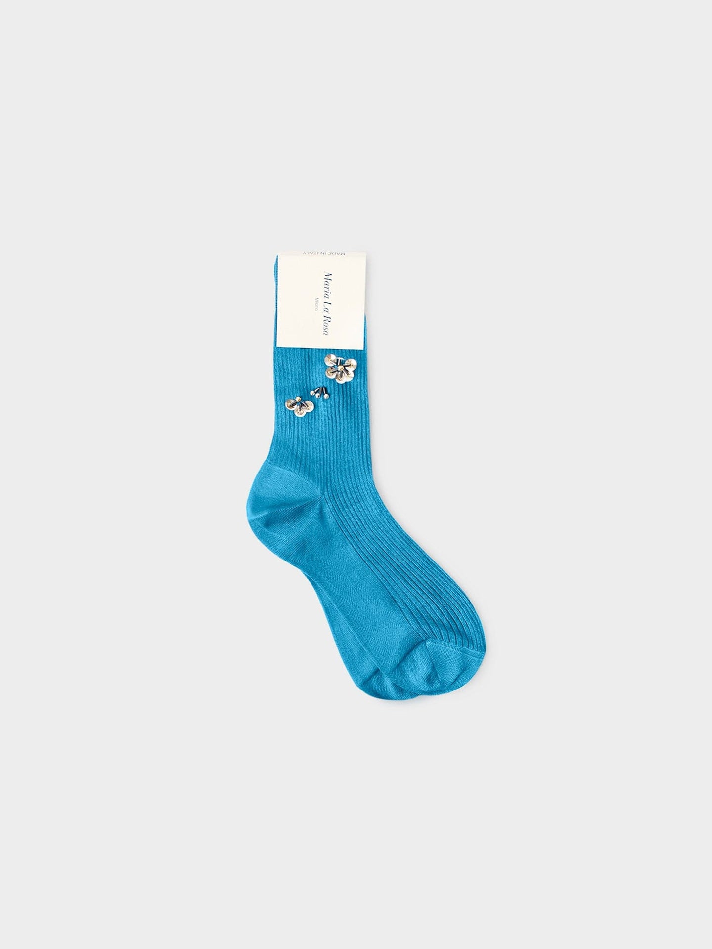 Maria La Rosa Socks One Size / Prussian Blue Prussian Blue Agathe Socks M9AGS150-OS-PRSB Prussian Blue Agathe Socks