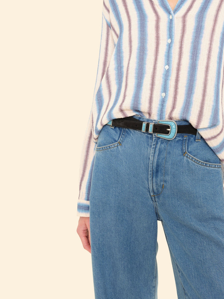 Silver Ostrich Belt Silver Ostrich Black Suede Turquoise Belt Silver Ostrich Black Suede Turquoise Belt