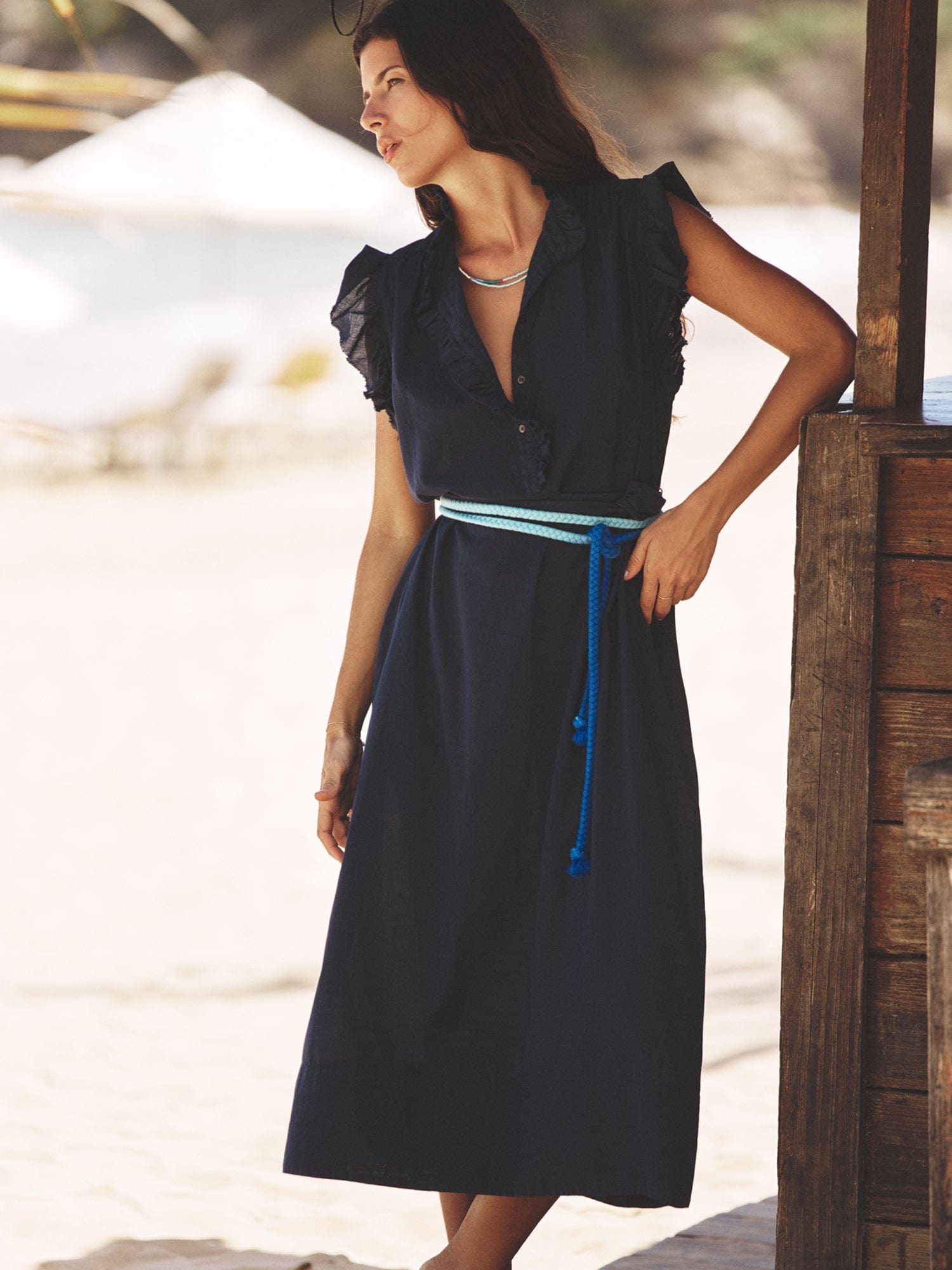 Navy April Dress