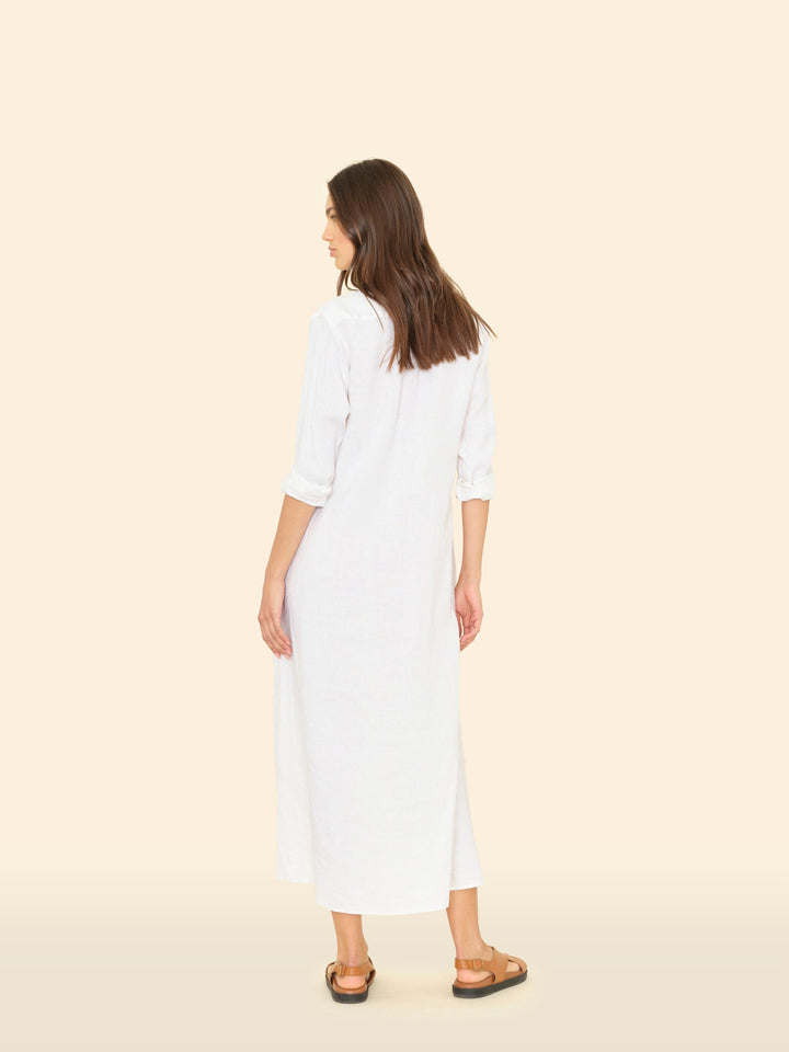 X2501 Dress White Boden Linen Dress White Boden Linen Dress