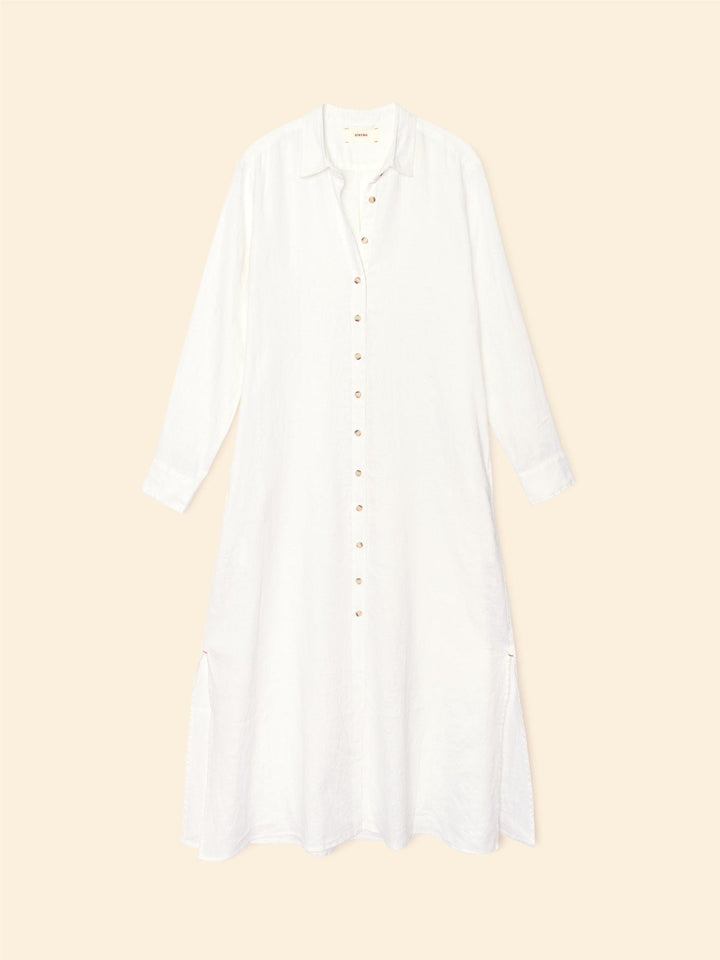 X2501 Dress White Boden Linen Dress White Boden Linen Dress