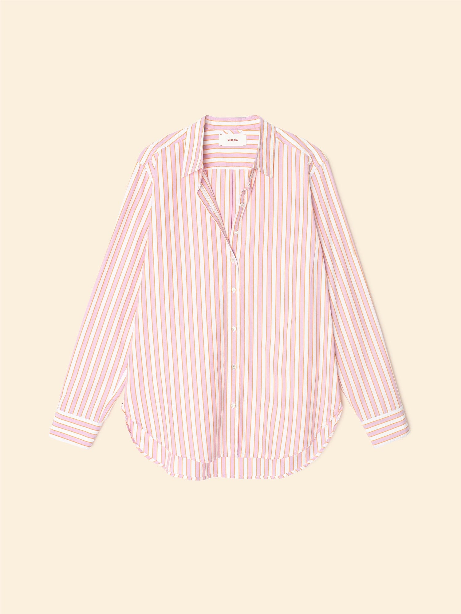 other - キセレナ STRIPE シャツ 長袖 ストライプ S ピンク オフホワイト other - キセレナ STRIPE シャツ 長袖 ストライプ S ピンク オフ