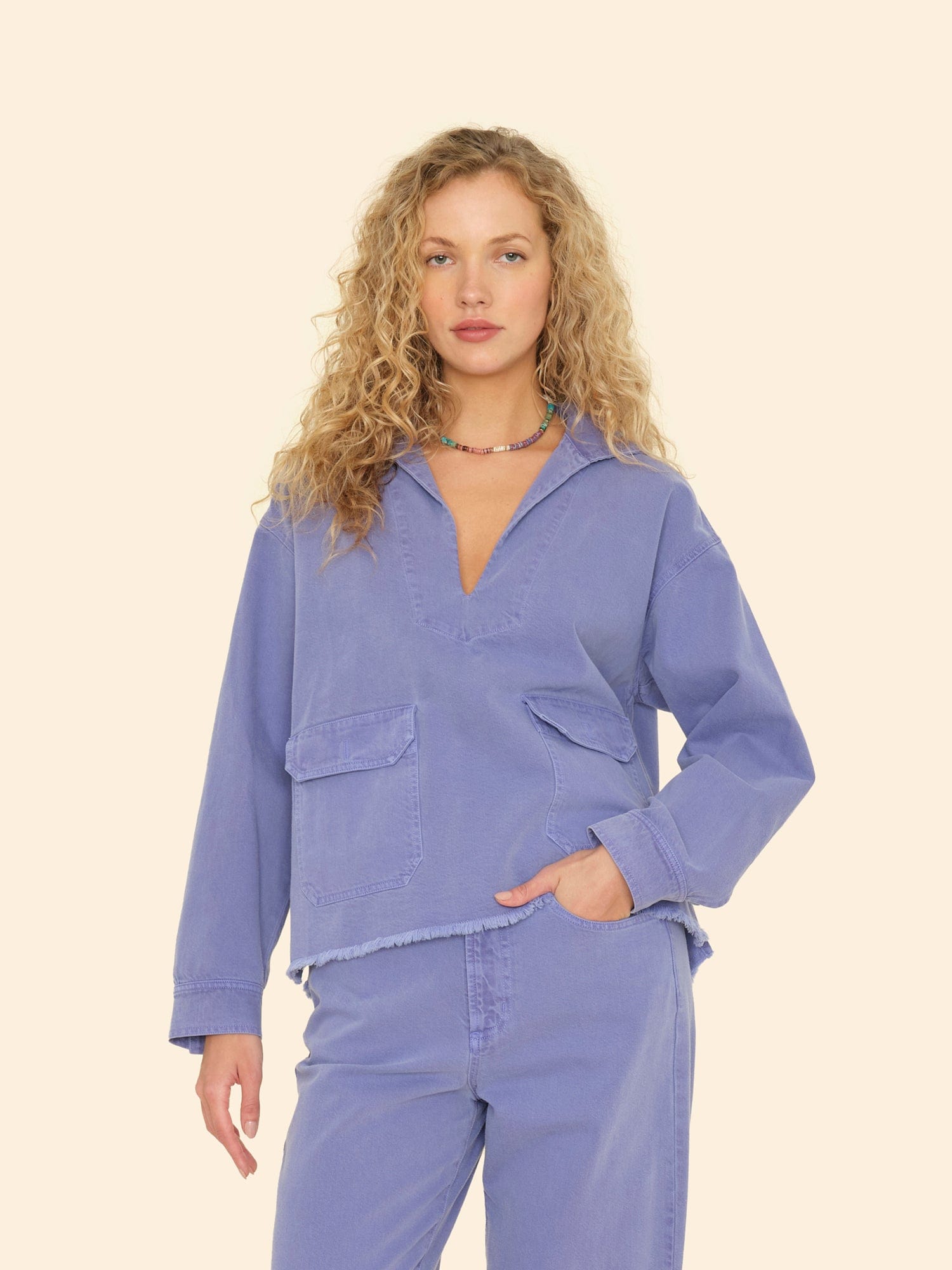 新品 RH Vintage Pigment Stretch Denim Top x2501-top-pigment-skipper-