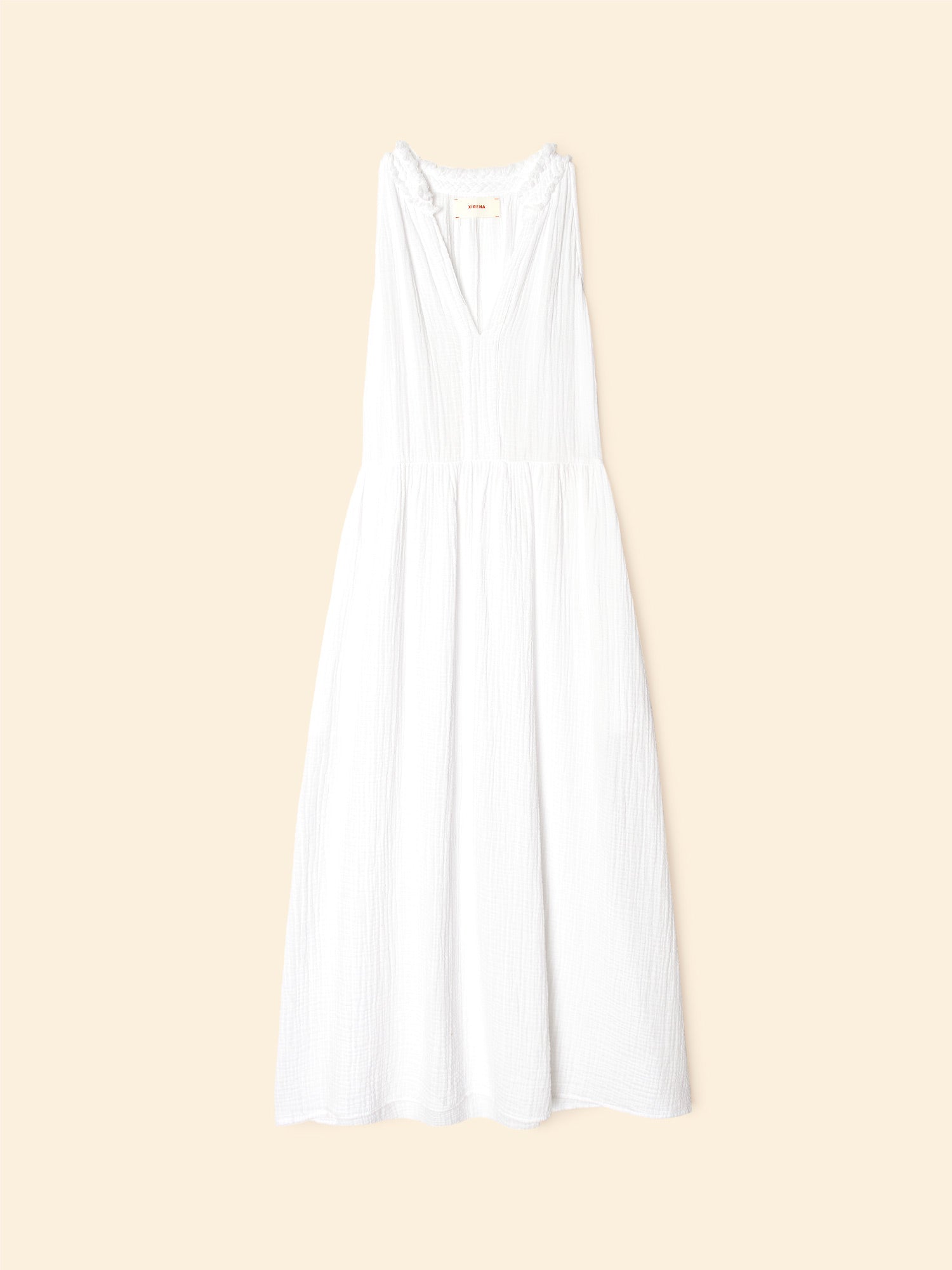 【送料&関税込】CourrA¨ges Dress Woman In White Cotton COURREGES Long Contrast Dress | Garmentory