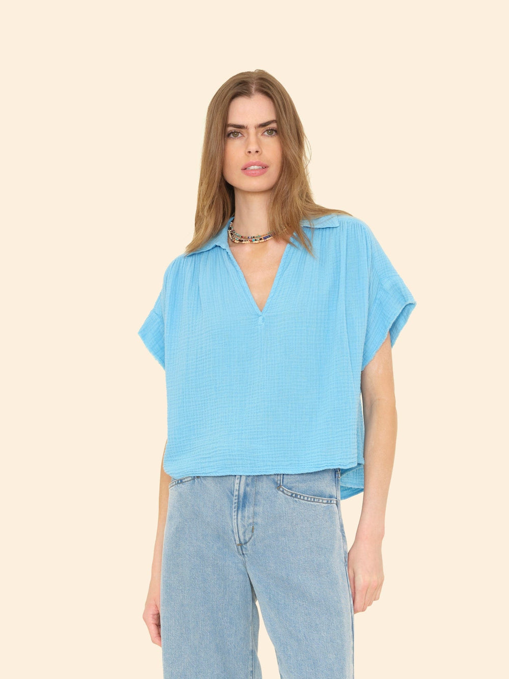 X2502 Top Atlas Blue Reggie Top Atlas Blue Reggie Top