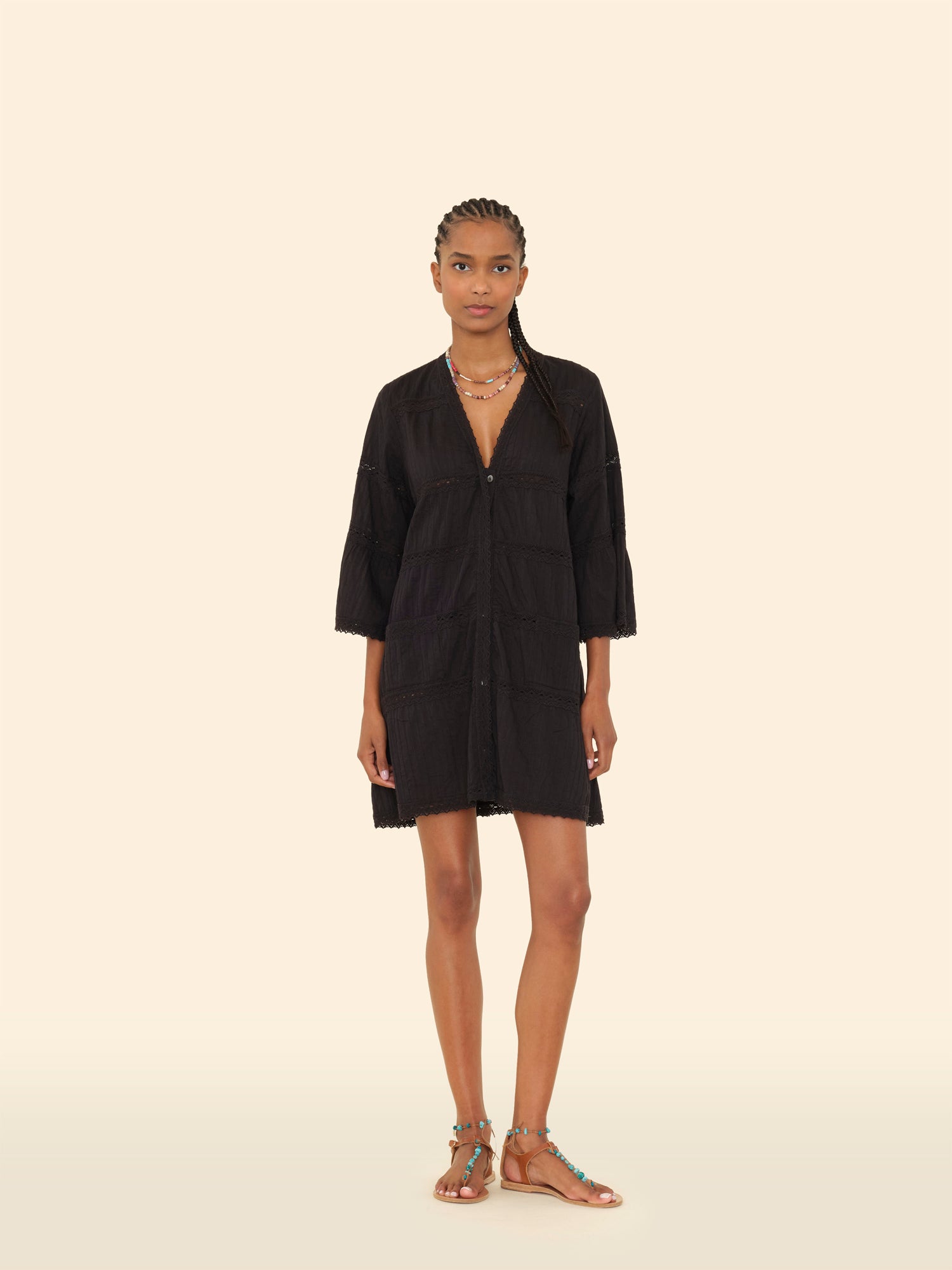 ルシールズ Raina Ribbon dress (black) RAINA MAXI DRESS – Lolliesvintagestore