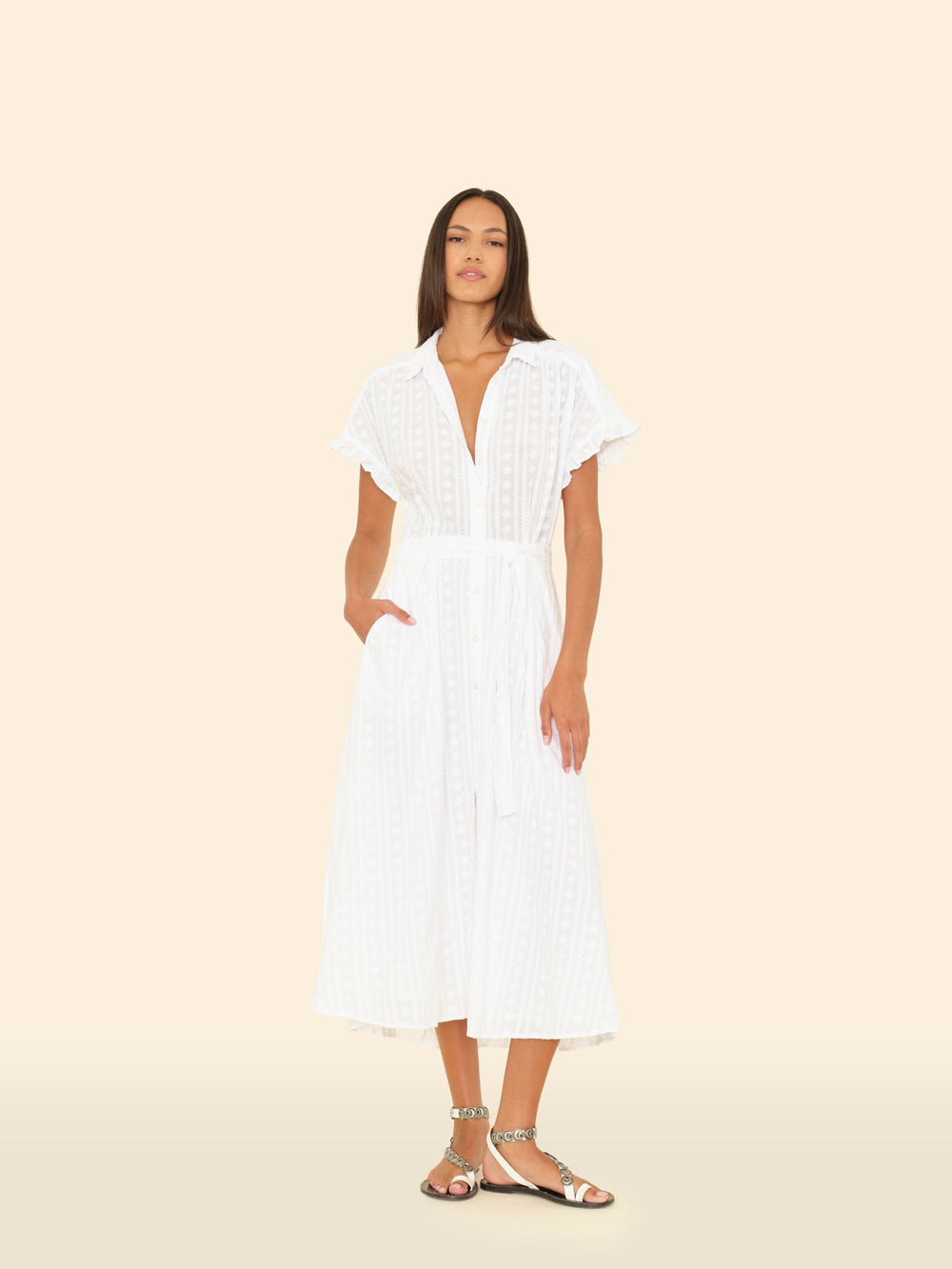 X2503 Dress White Naya Embroidered Dress White Naya Embroidered Dress