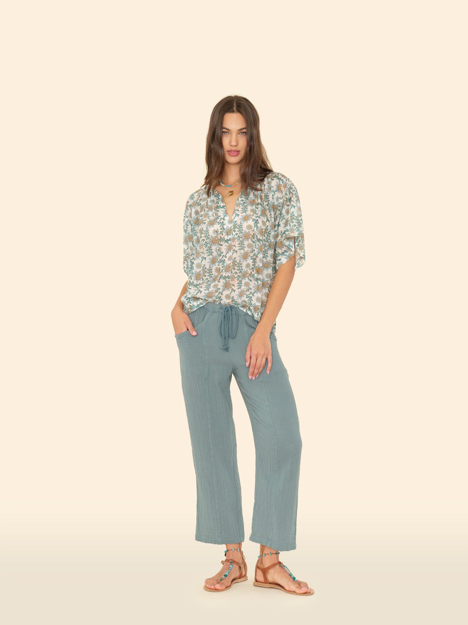 Parachute Trouser - Stone Blue Check – SAGE NATION