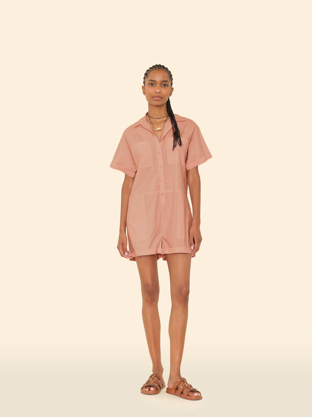 X2503 Romper Cappuccino Franklin Romper Cappuccino Franklin Romper